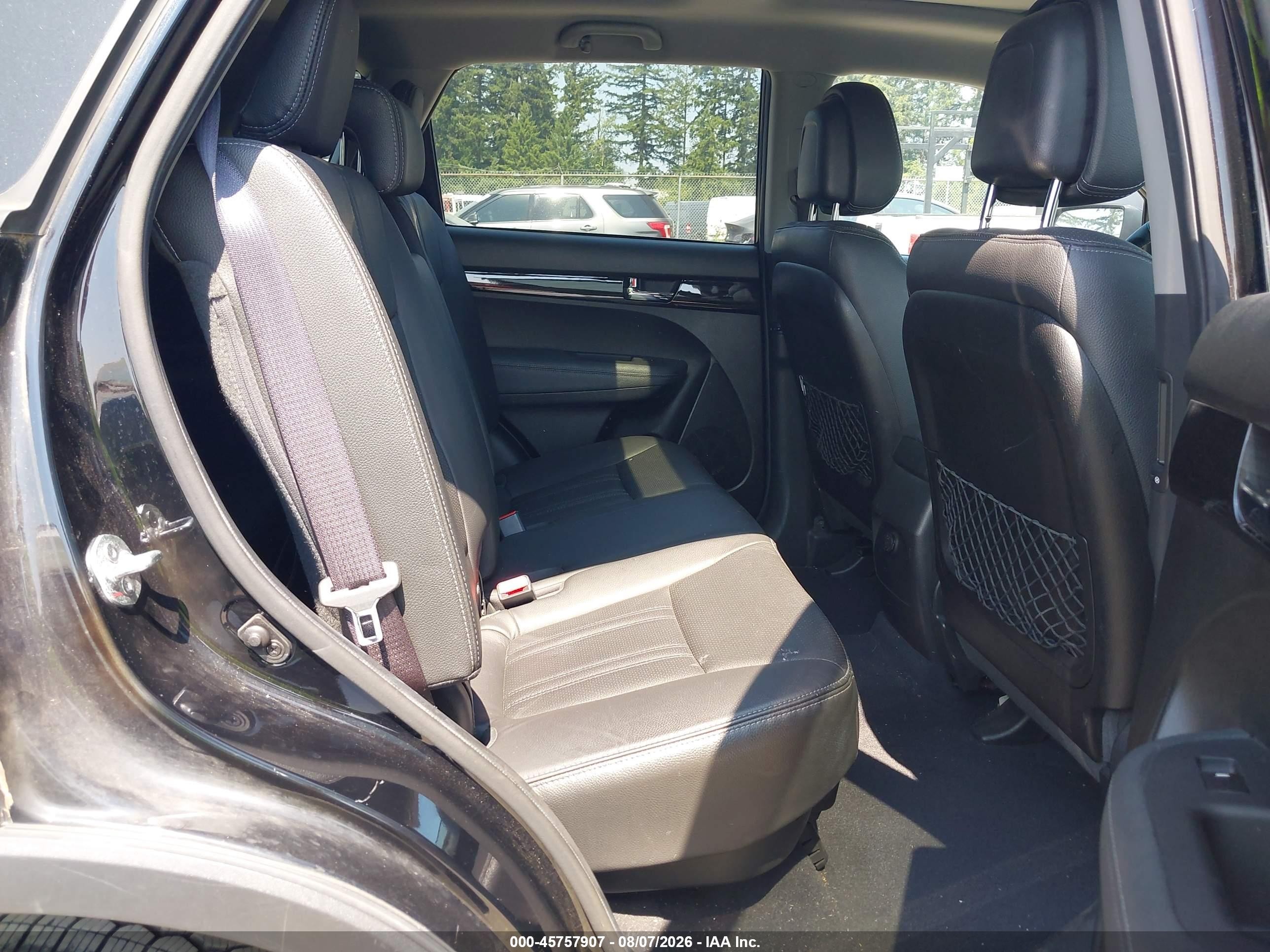 2012 Kia Sorento Ex V6 Black vin: 5XYKUDA23CG293539