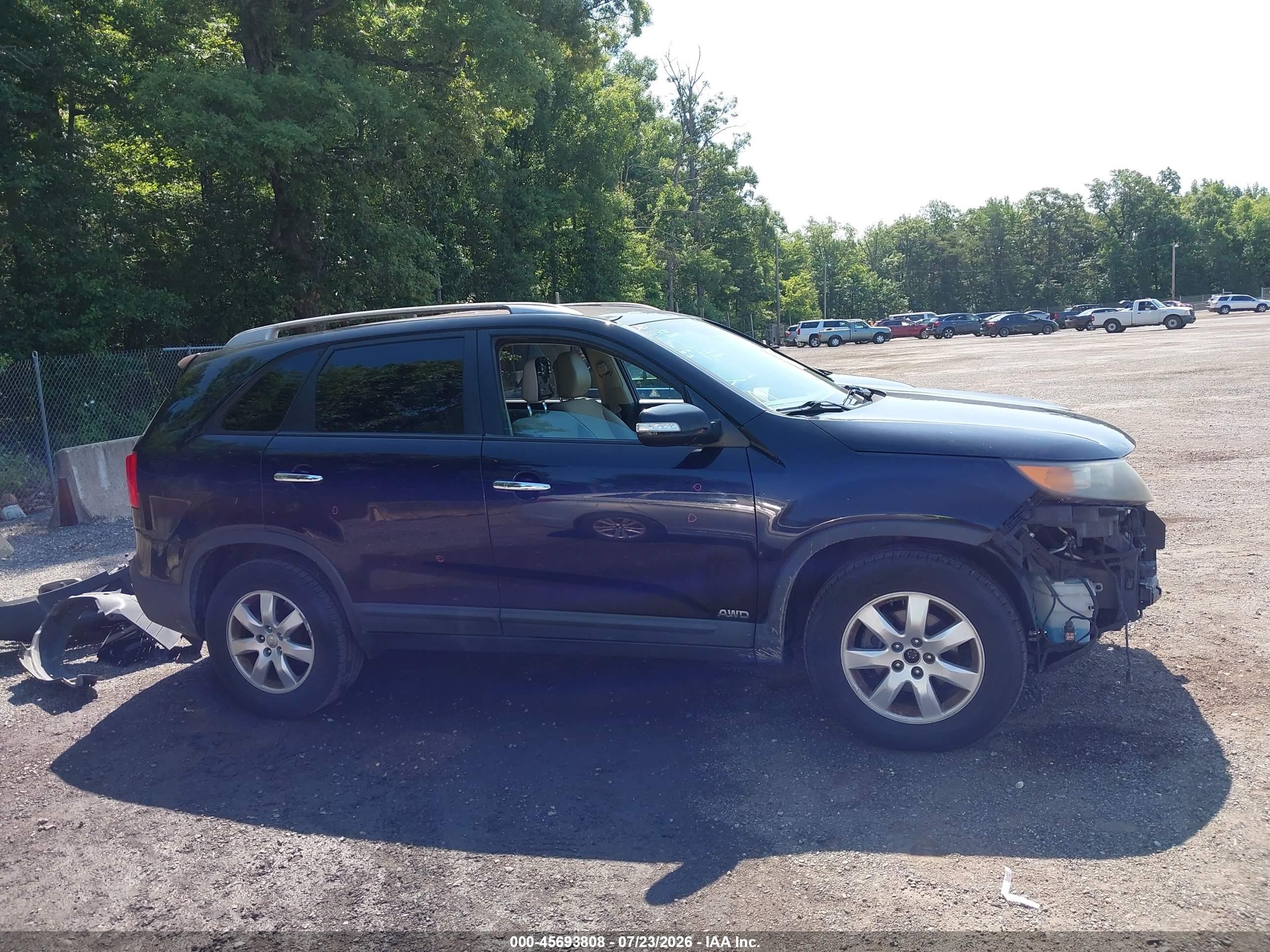 2011 Kia Sorento Ex V6 Black vin: 5XYKUDA24BG097267