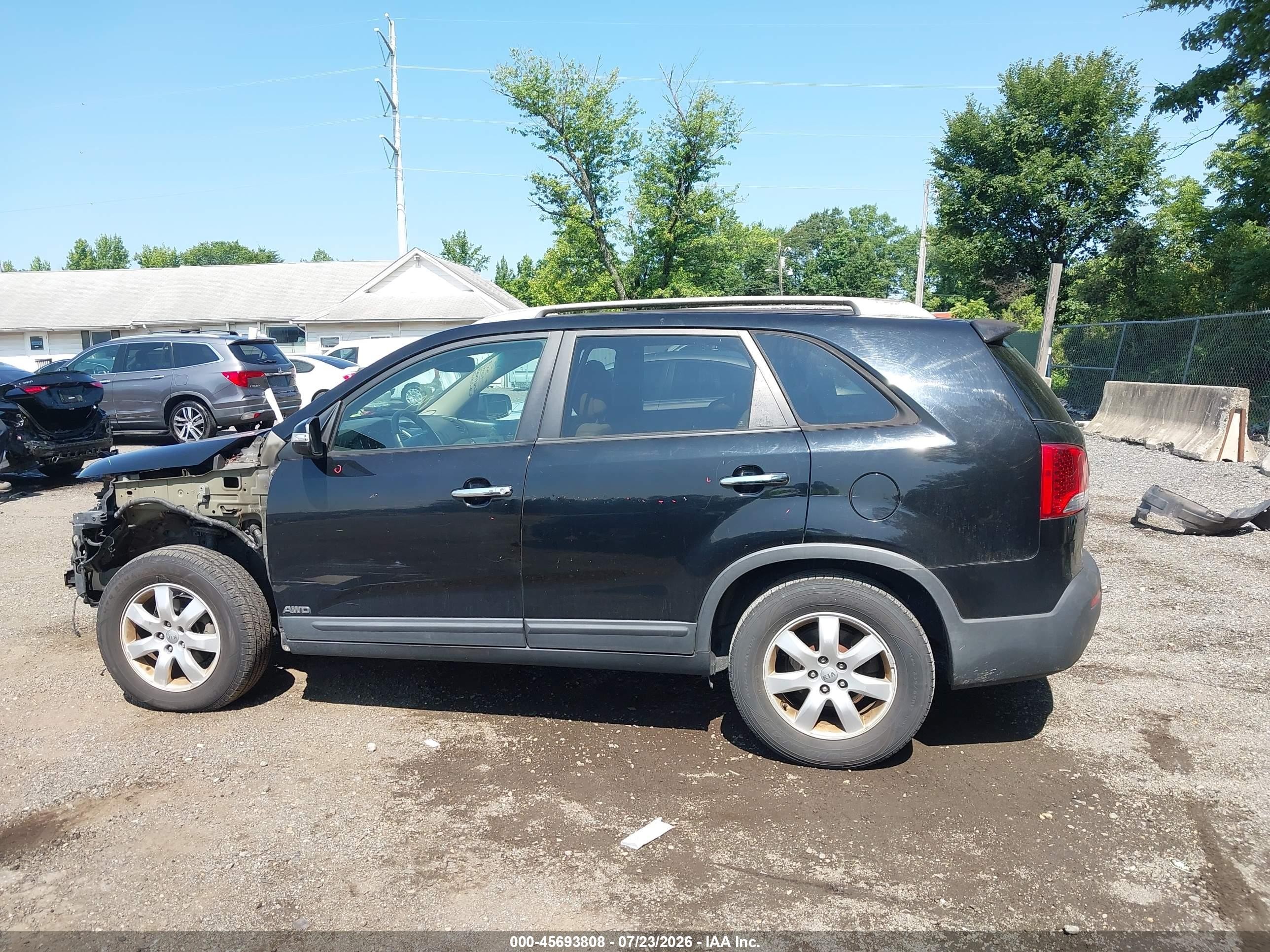 2011 Kia Sorento Ex V6 Black vin: 5XYKUDA24BG097267