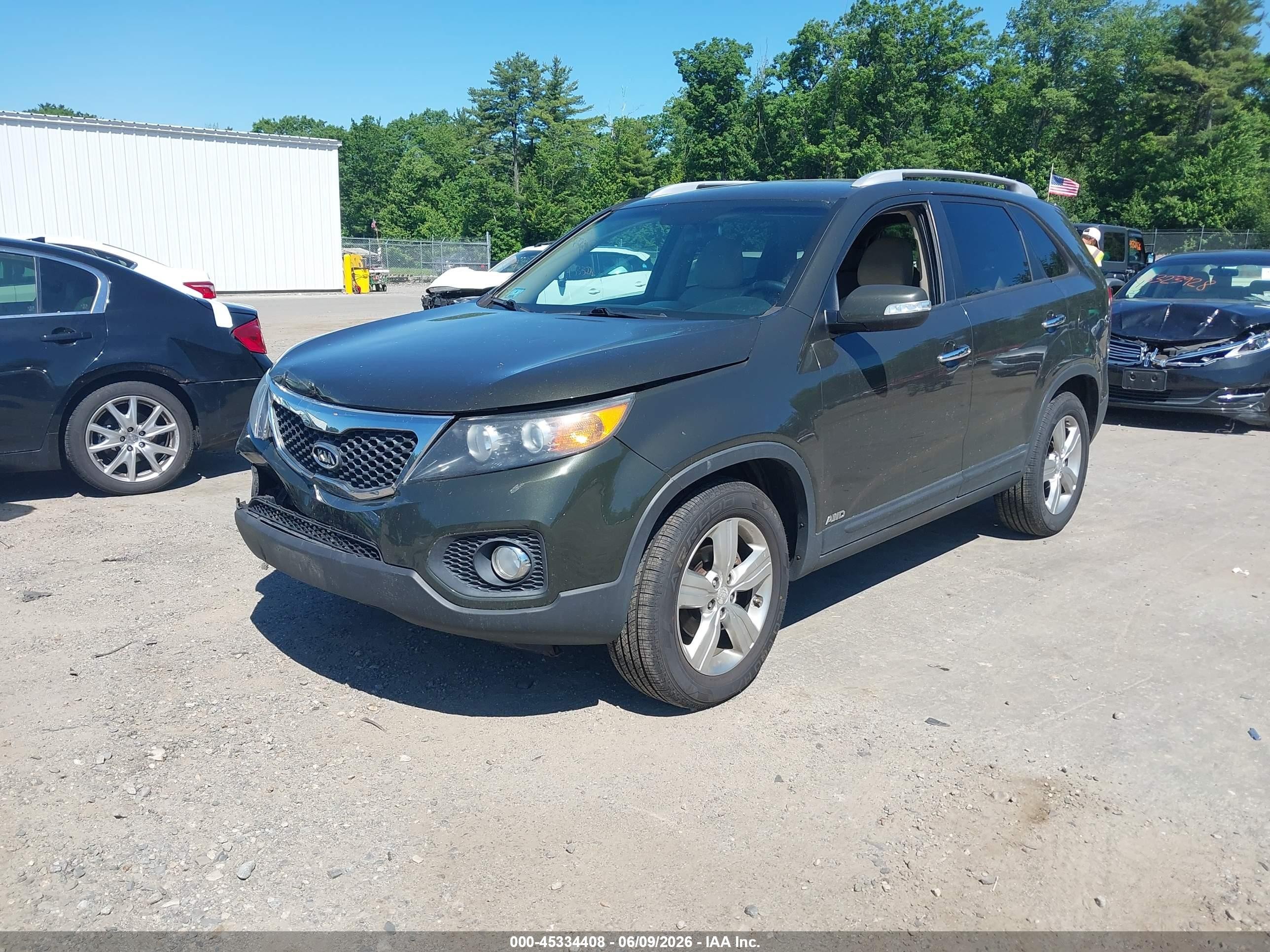 2012 Kia Sorento Ex V6 Green vin: 5XYKUDA24CG196334