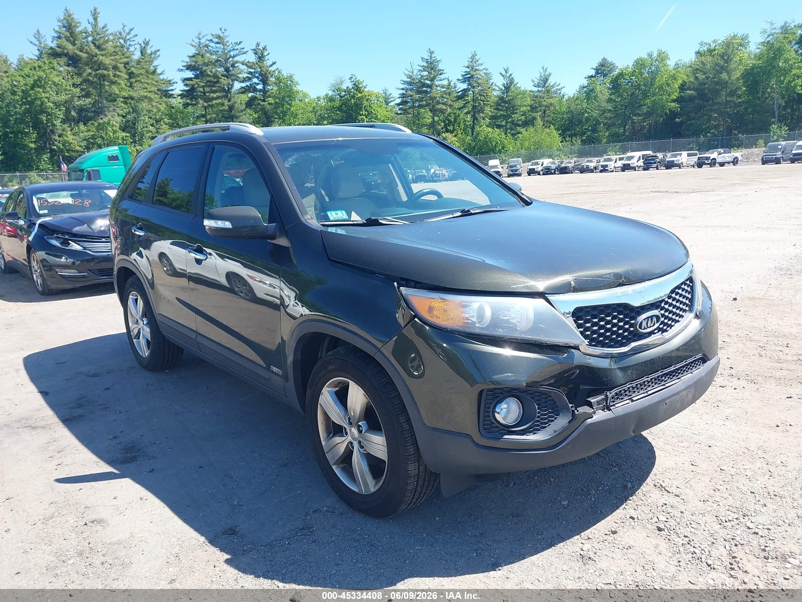 2012 Kia Sorento Ex V6 Green vin: 5XYKUDA24CG196334