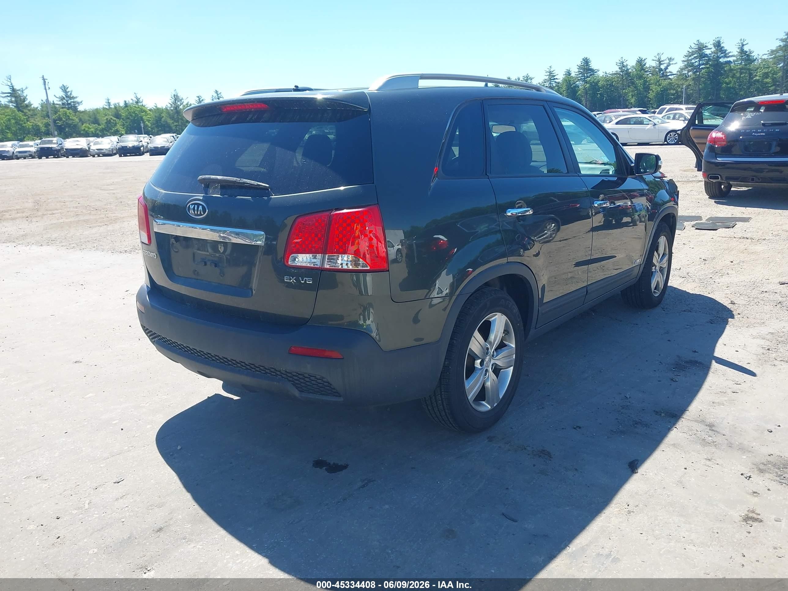2012 Kia Sorento Ex V6 Green vin: 5XYKUDA24CG196334
