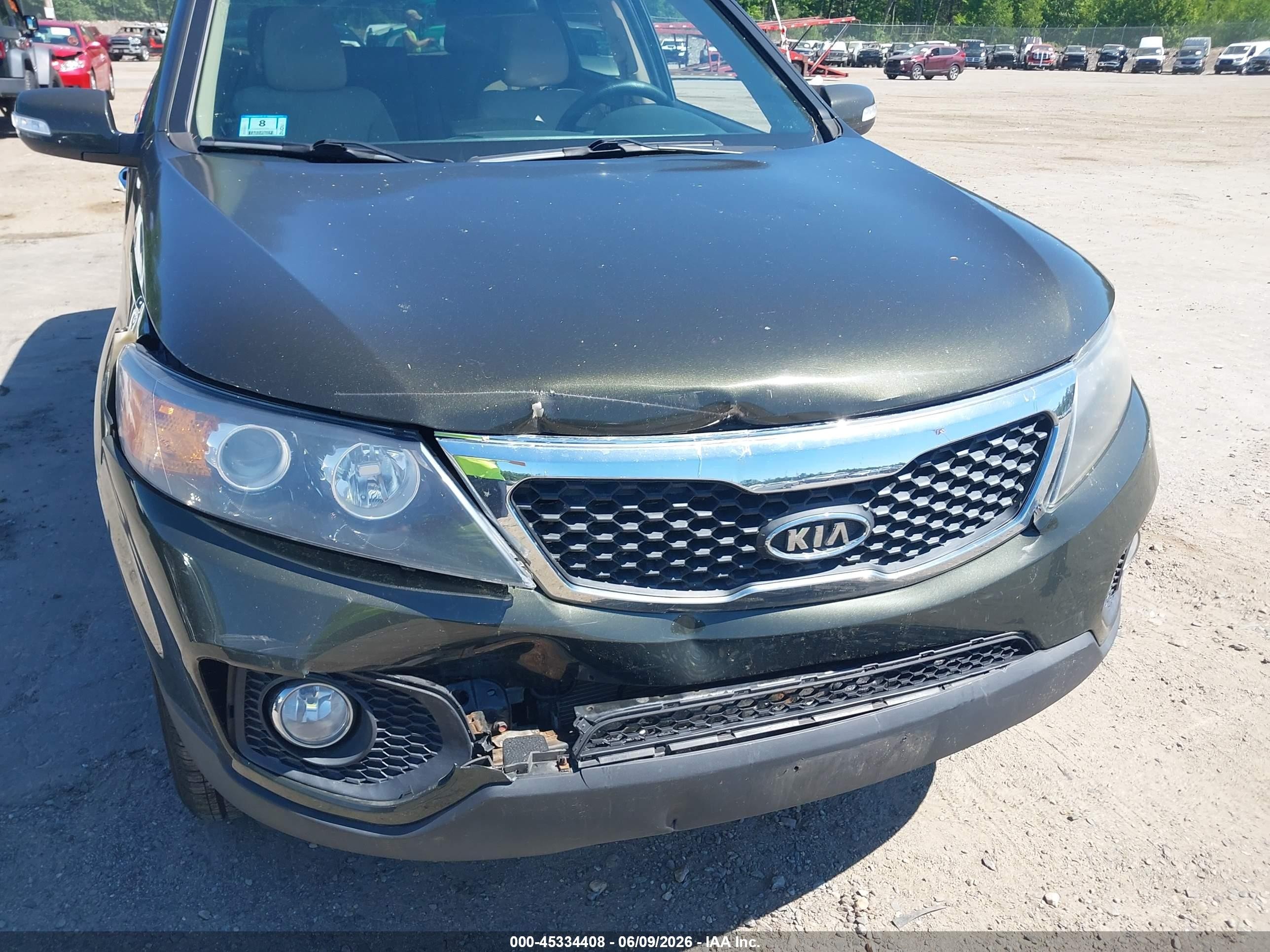2012 Kia Sorento Ex V6 Green vin: 5XYKUDA24CG196334