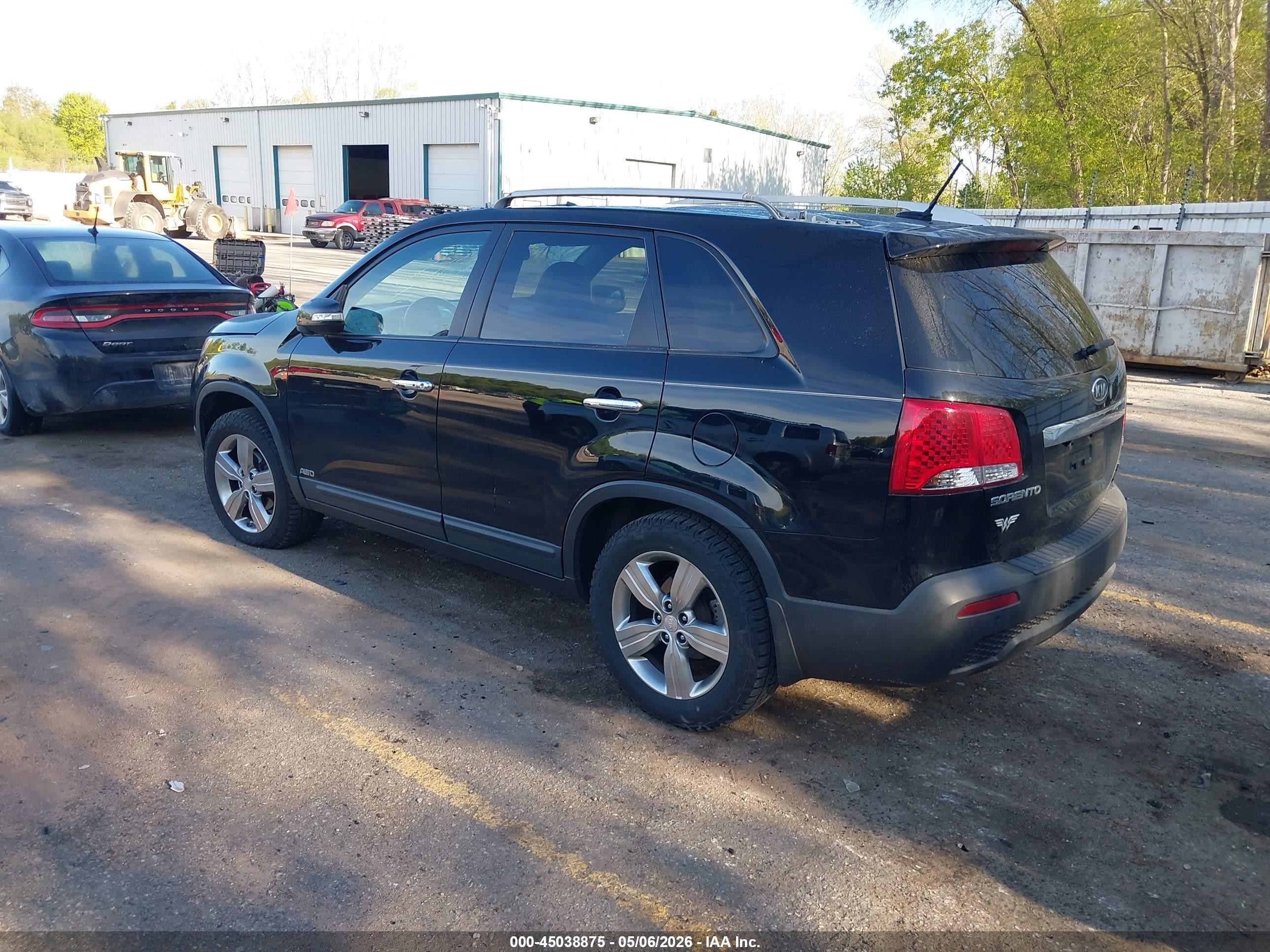 2012 Kia Sorento Ex V6 Black vin: 5XYKUDA24CG240638