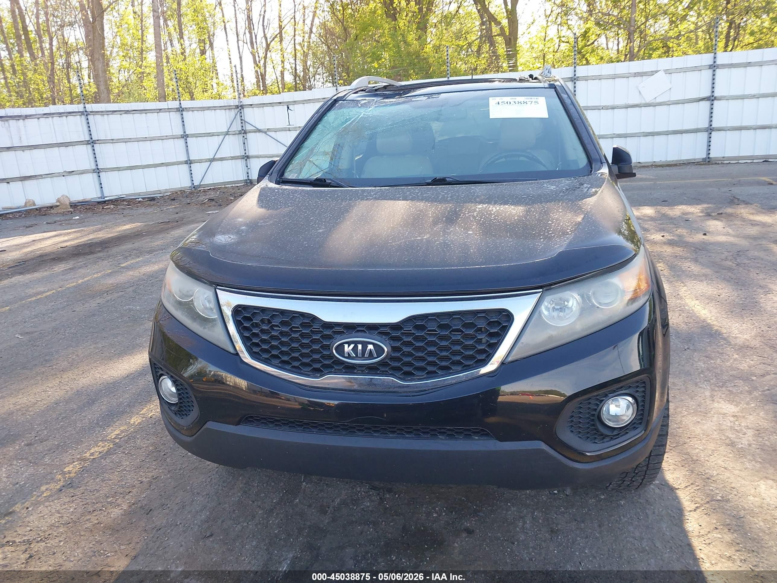2012 Kia Sorento Ex V6 Black vin: 5XYKUDA24CG240638