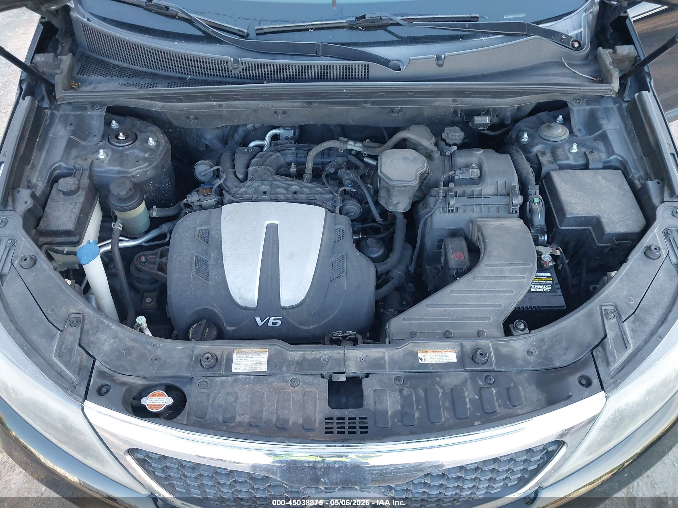 2012 Kia Sorento Ex V6 Black vin: 5XYKUDA24CG240638