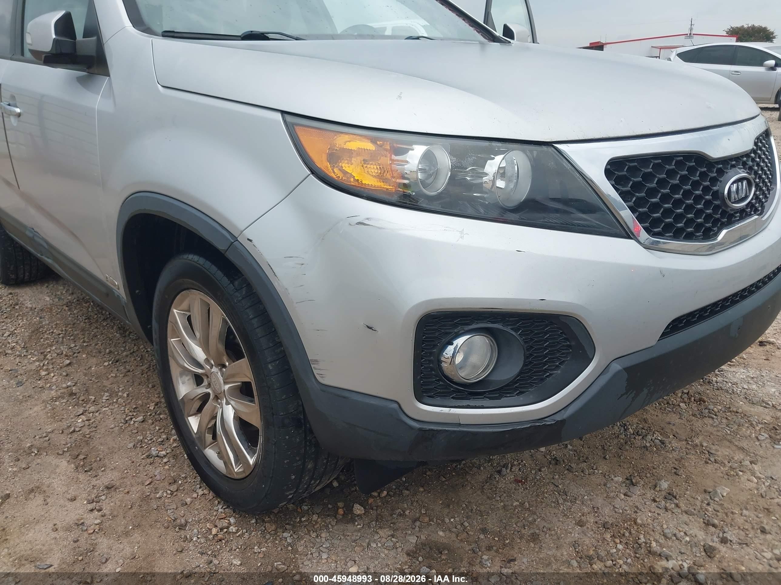 2011 Kia Sorento Ex V6 Silver vin: 5XYKUDA25BG084771