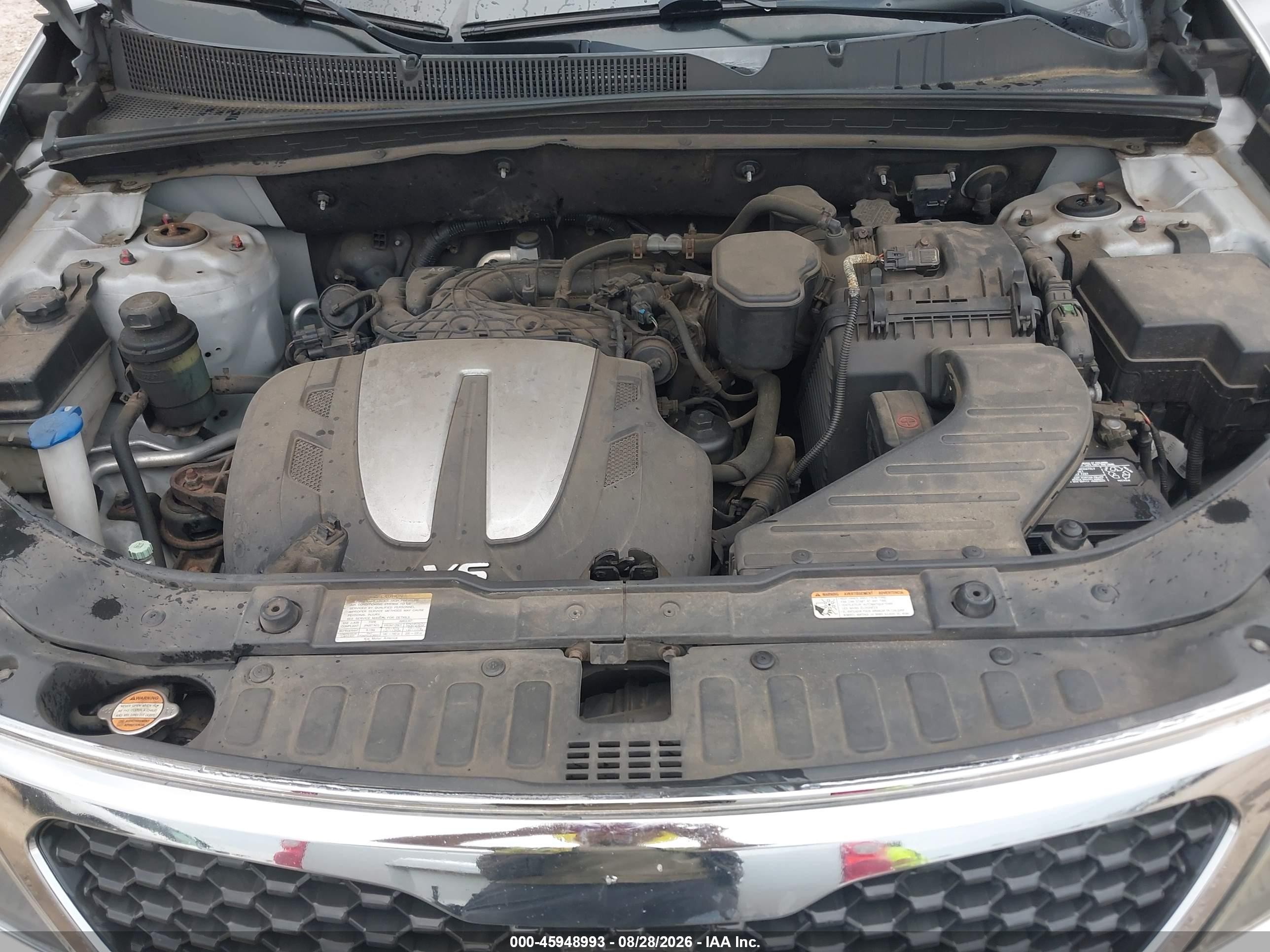 2011 Kia Sorento Ex V6 Silver vin: 5XYKUDA25BG084771