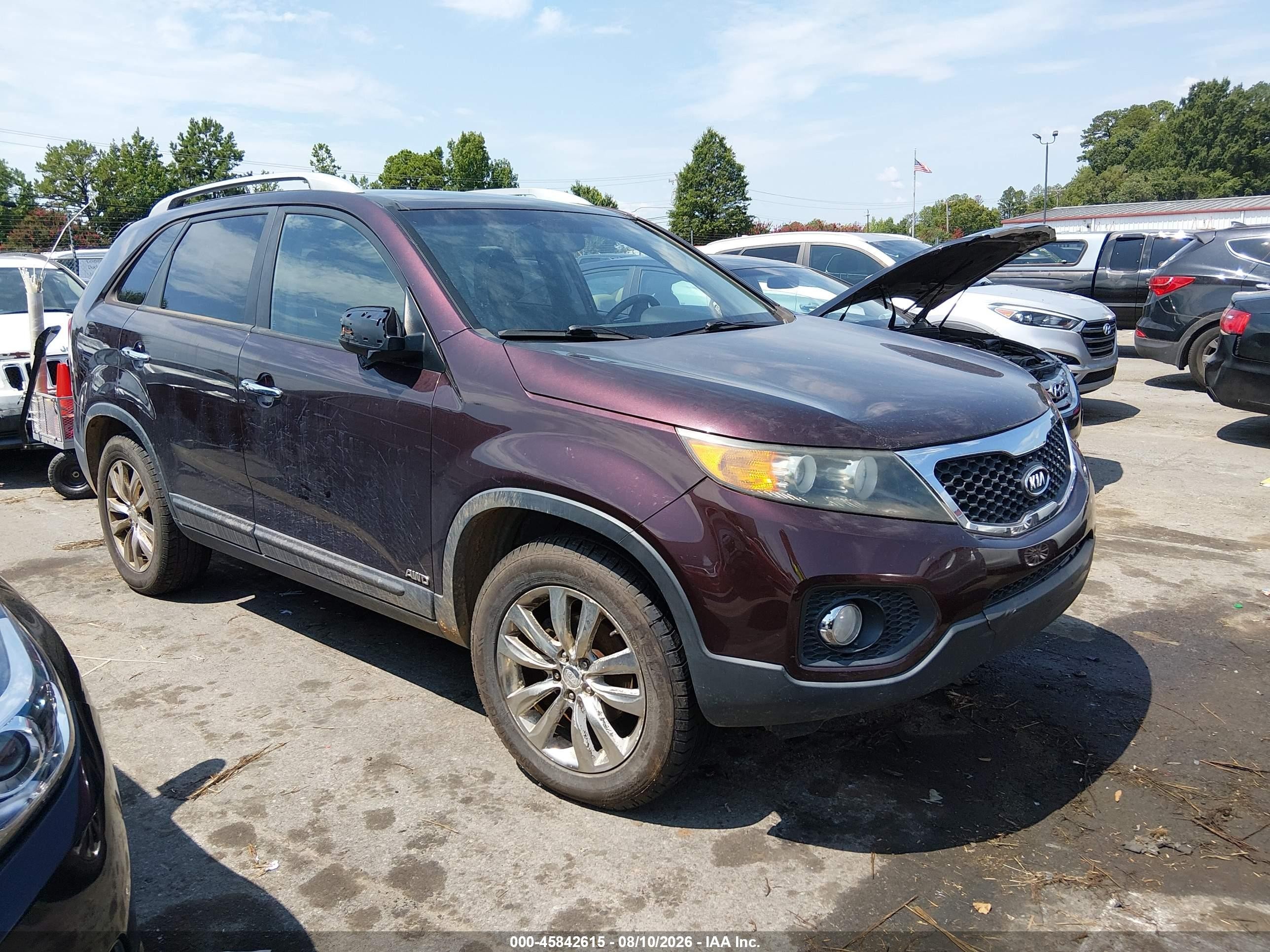 2011 Kia Sorento Ex V6 Бордовый vin: 5XYKUDA25BG097990