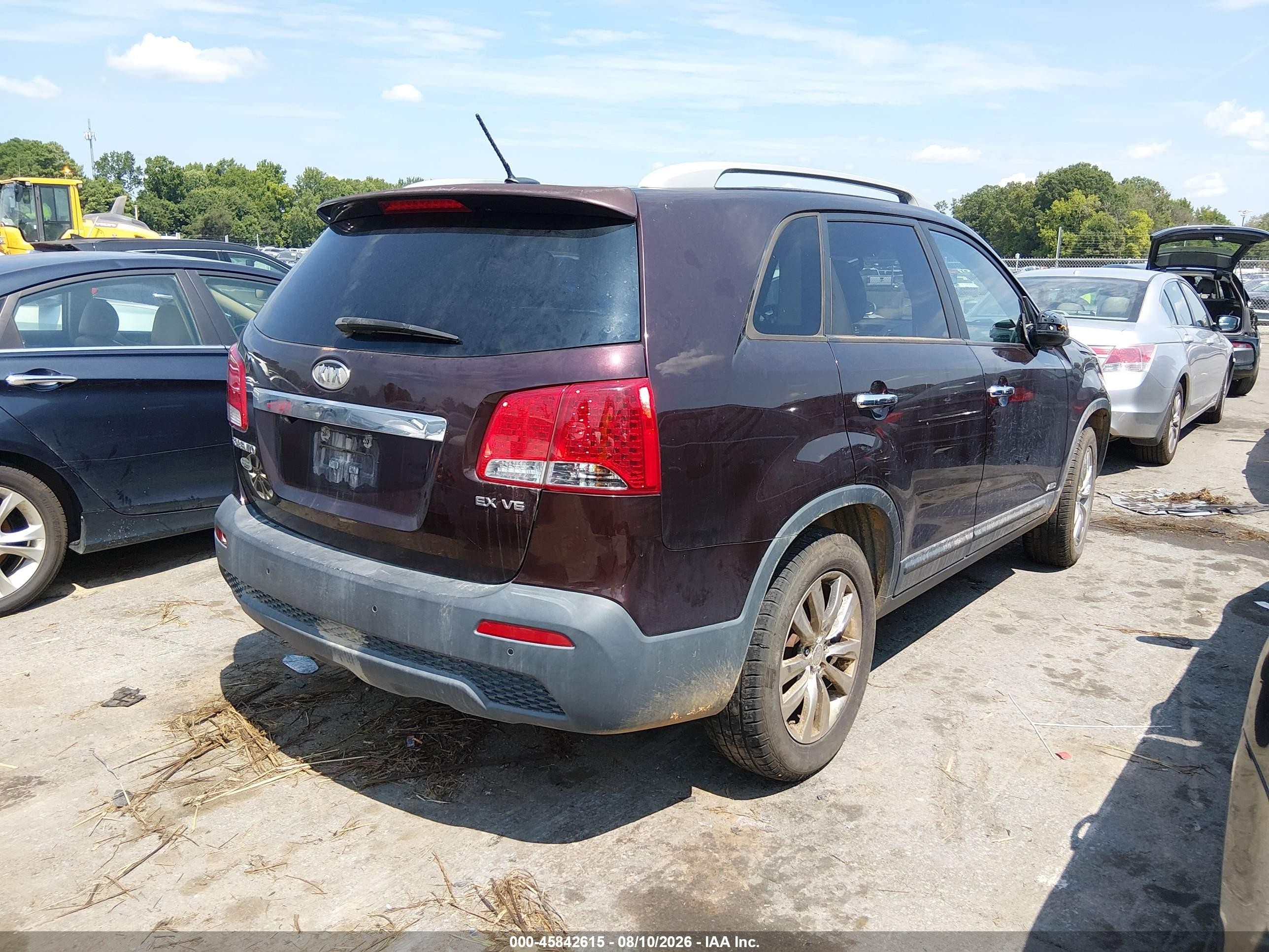 2011 Kia Sorento Ex V6 Бордовый vin: 5XYKUDA25BG097990