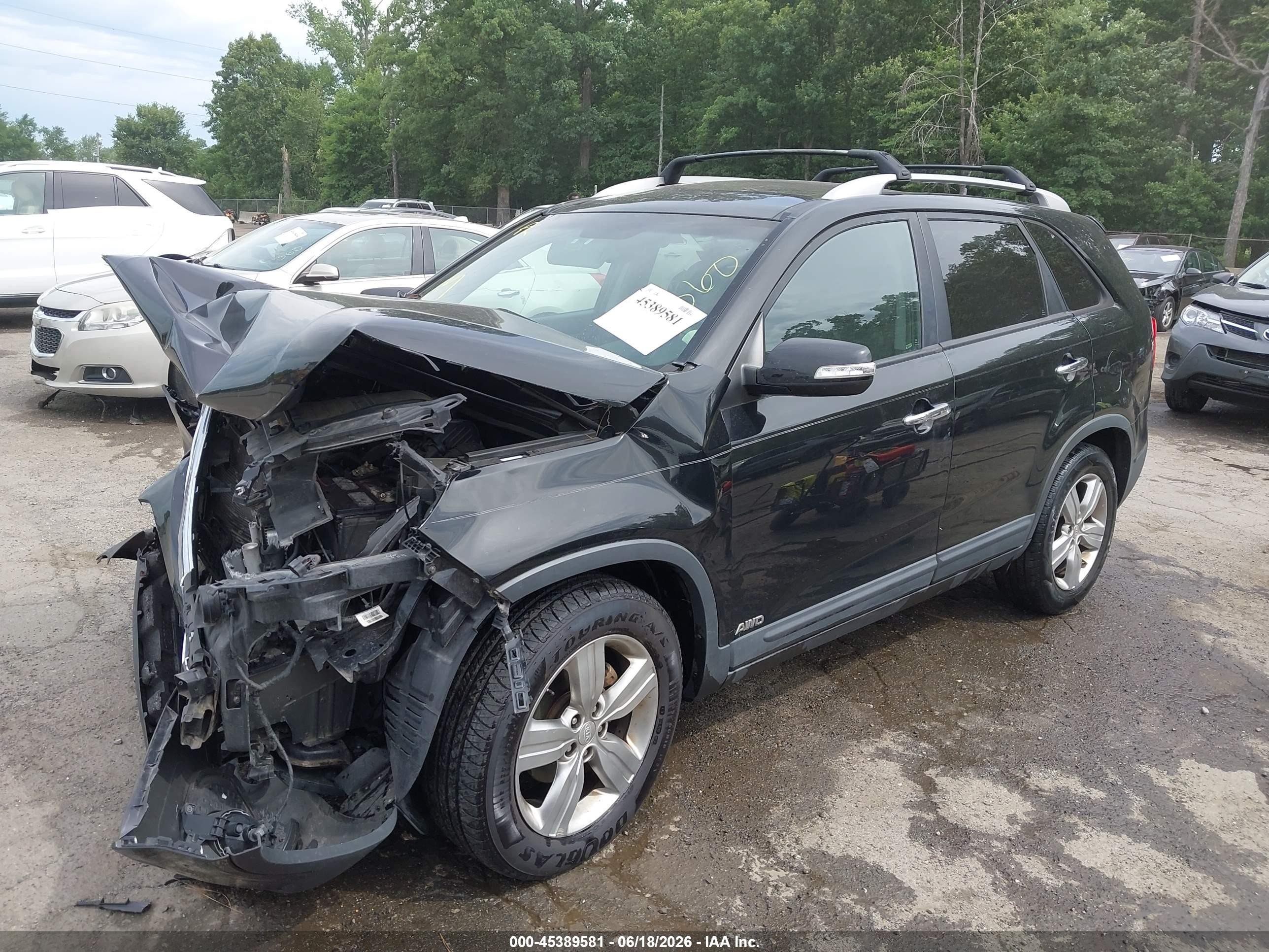 2012 Kia Sorento Ex V6 Black vin: 5XYKUDA26CG236512