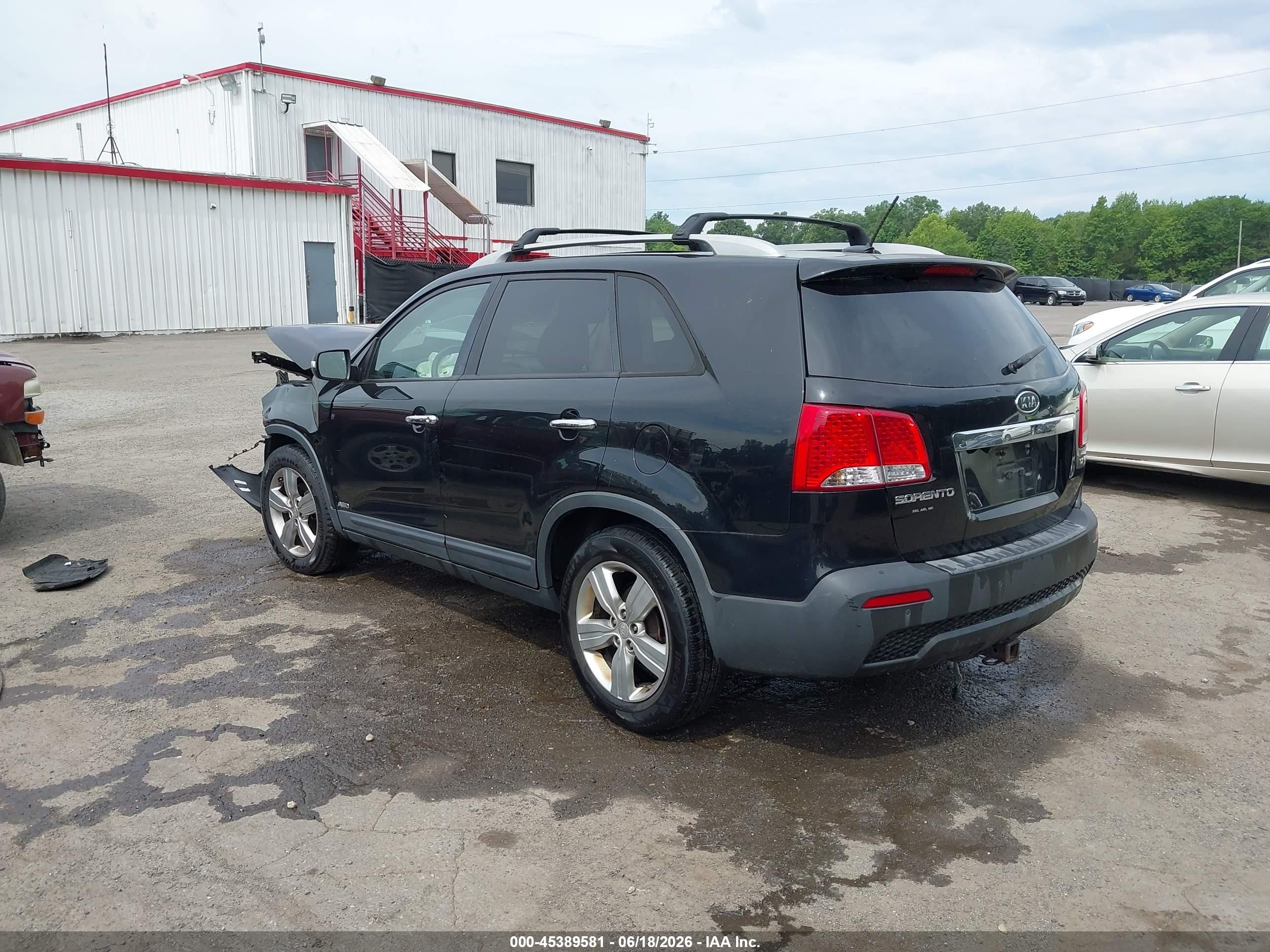 2012 Kia Sorento Ex V6 Black vin: 5XYKUDA26CG236512