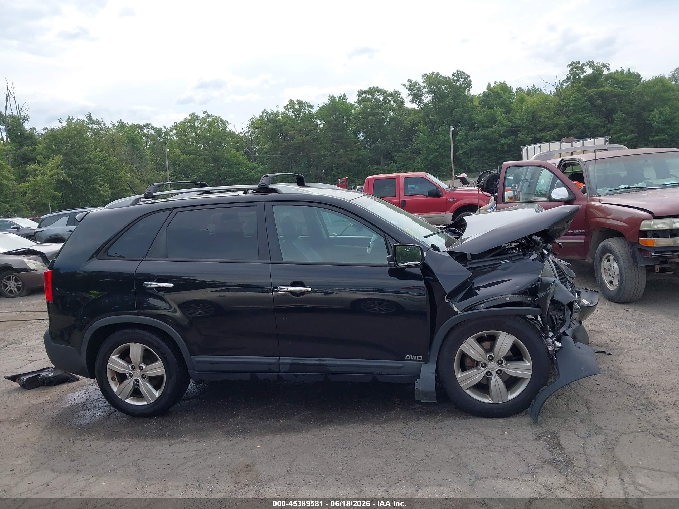 2012 Kia Sorento Ex V6 Black vin: 5XYKUDA26CG236512