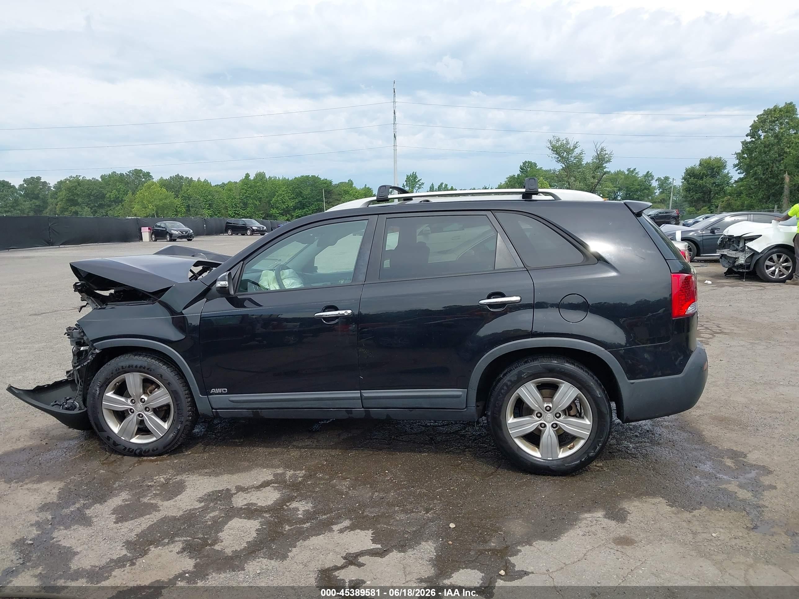2012 Kia Sorento Ex V6 Black vin: 5XYKUDA26CG236512