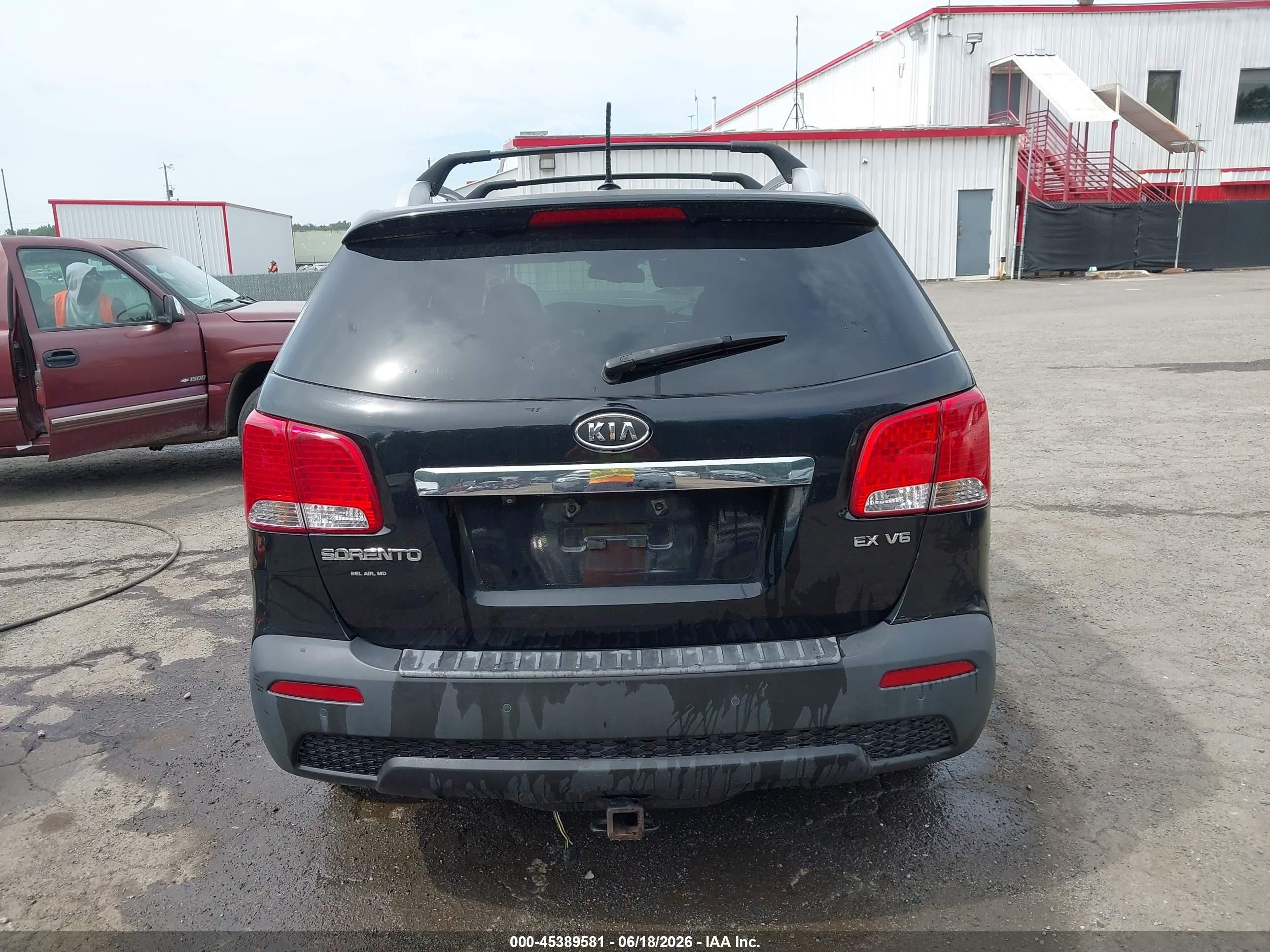 2012 Kia Sorento Ex V6 Black vin: 5XYKUDA26CG236512