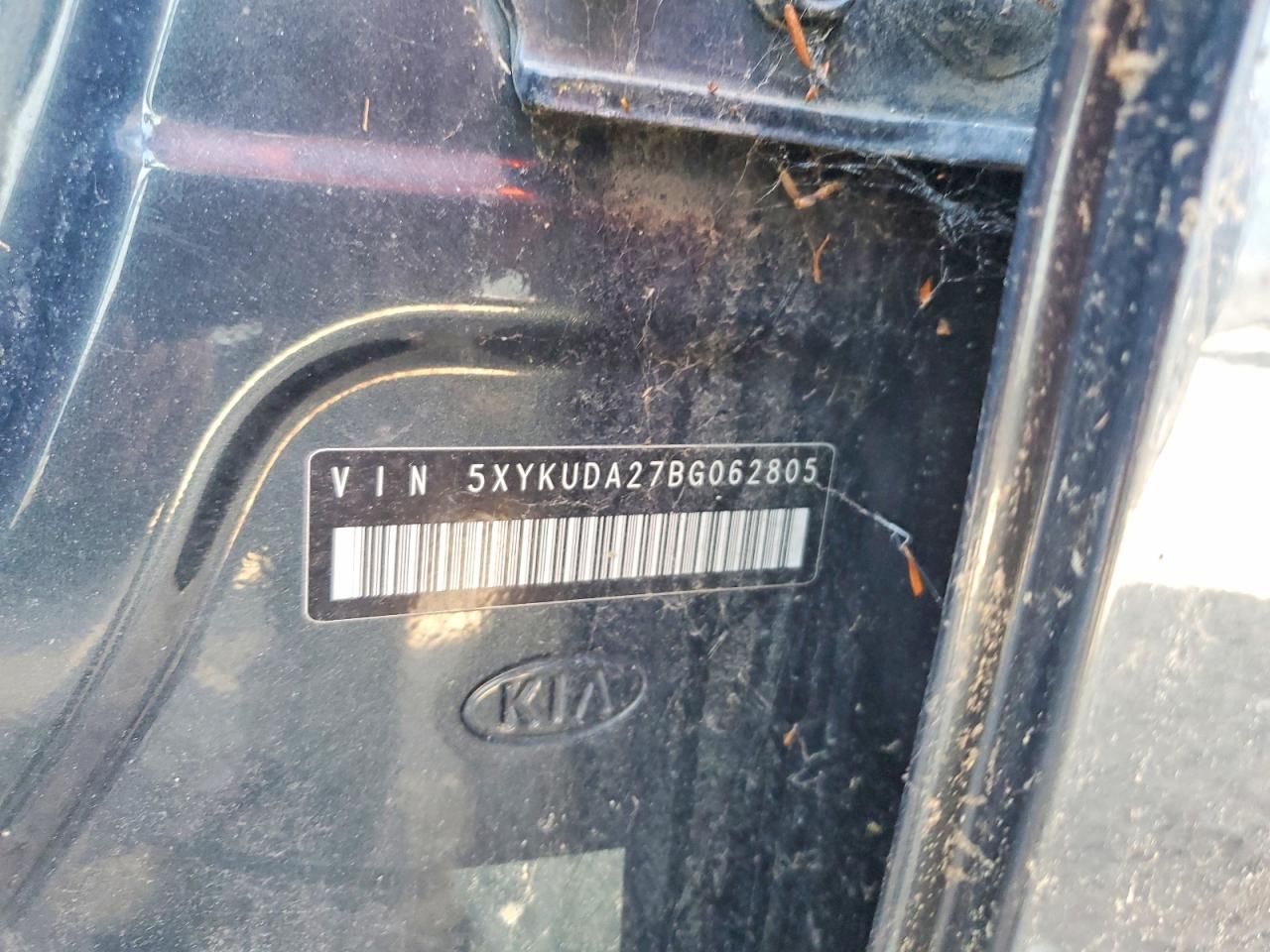 2011 Kia Sorento Ex Blue vin: 5XYKUDA27BG062805