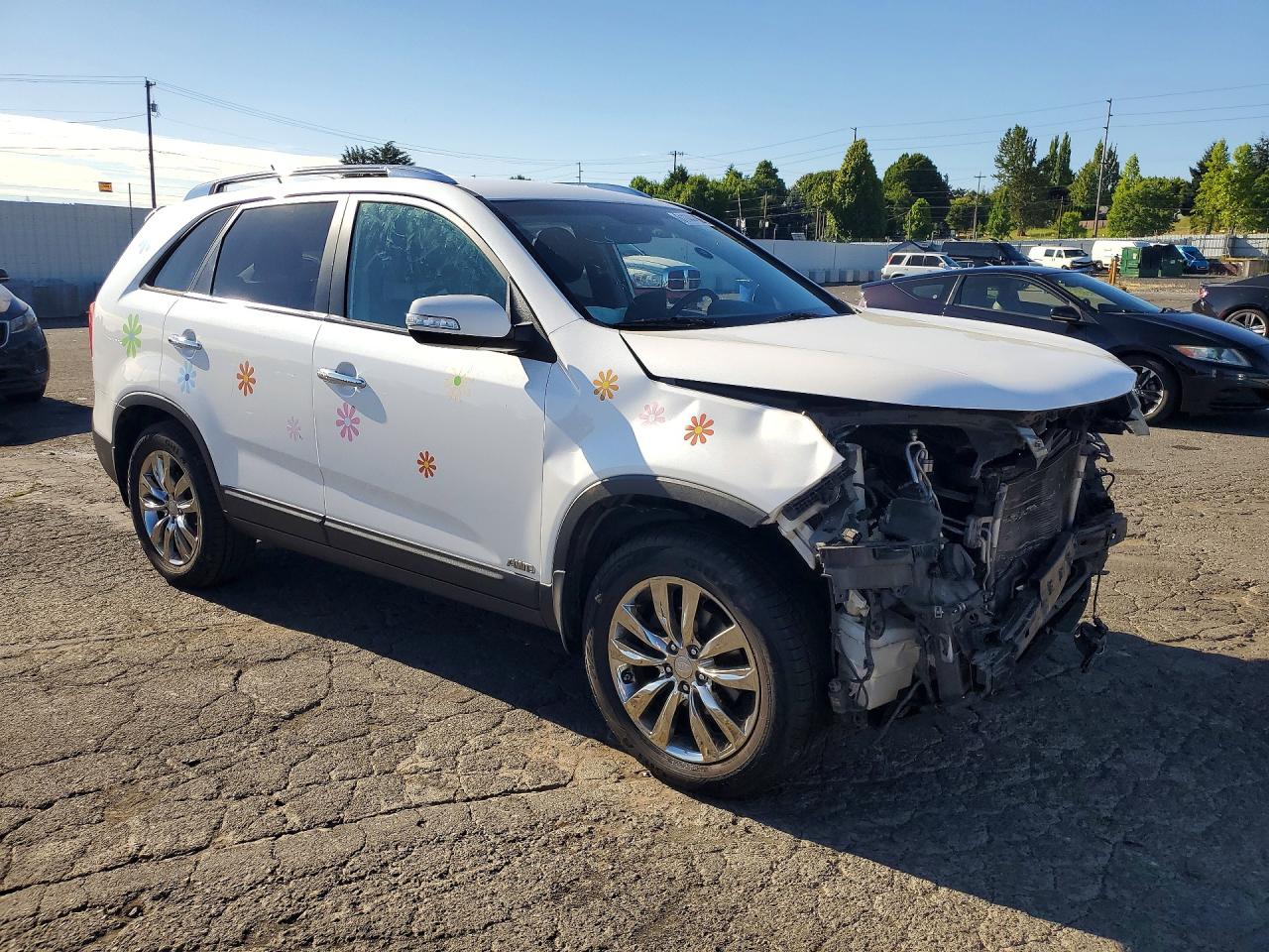 2011 Kia Sorento Ex White vin: 5XYKUDA27BG141066