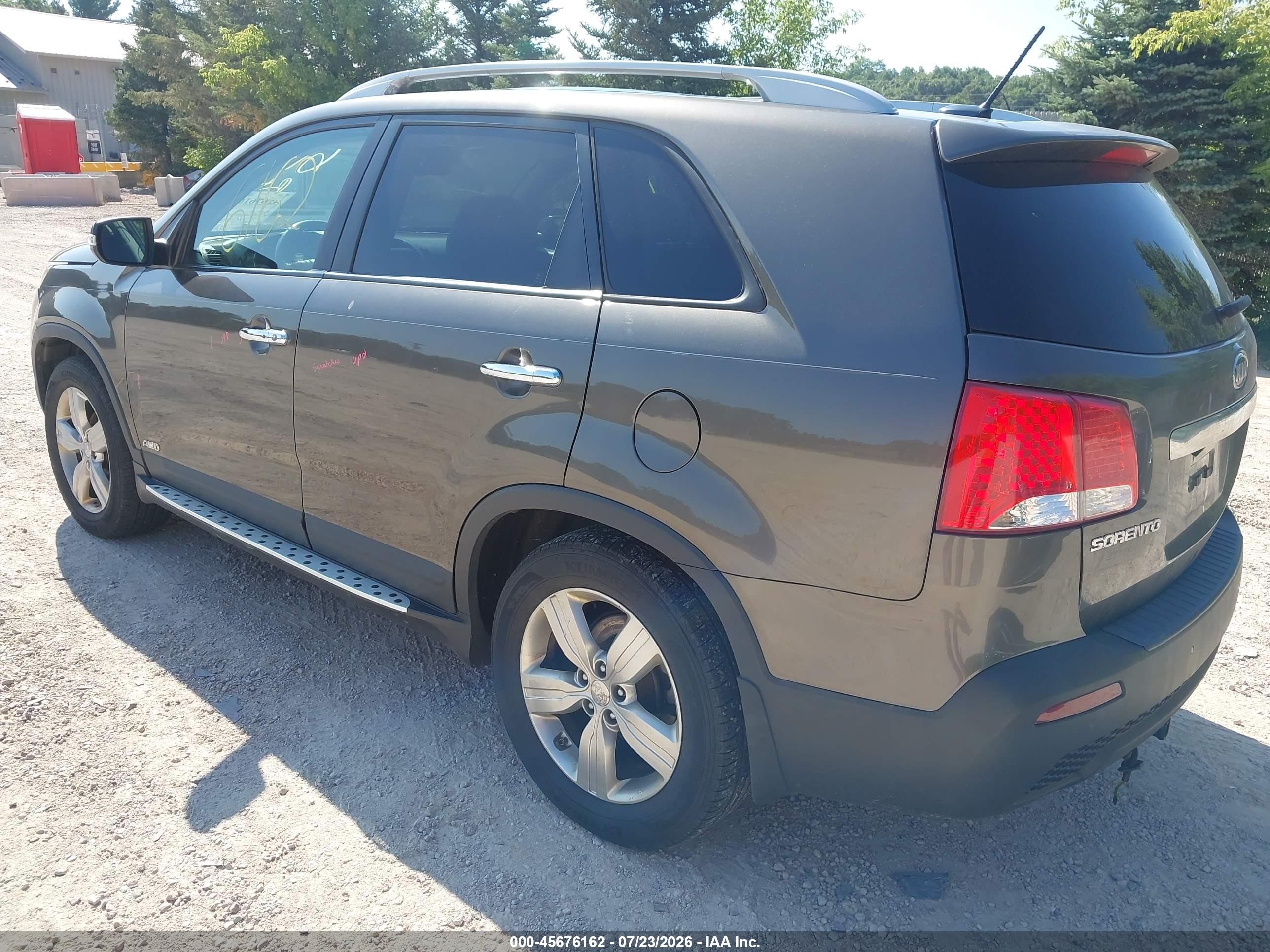 2012 Kia Sorento Ex V6 Brown vin: 5XYKUDA27CG278770