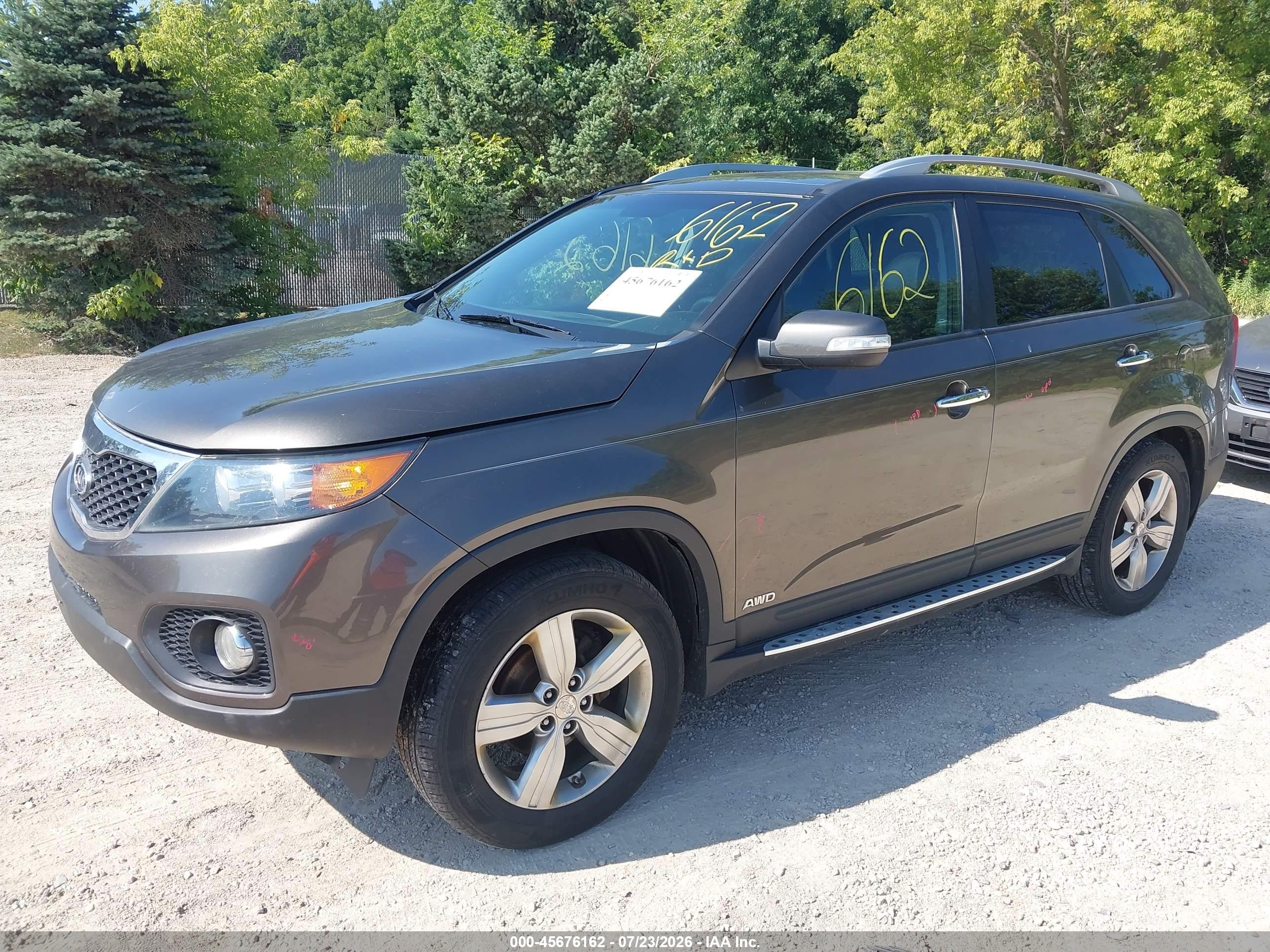 2012 Kia Sorento Ex V6 Brown vin: 5XYKUDA27CG278770