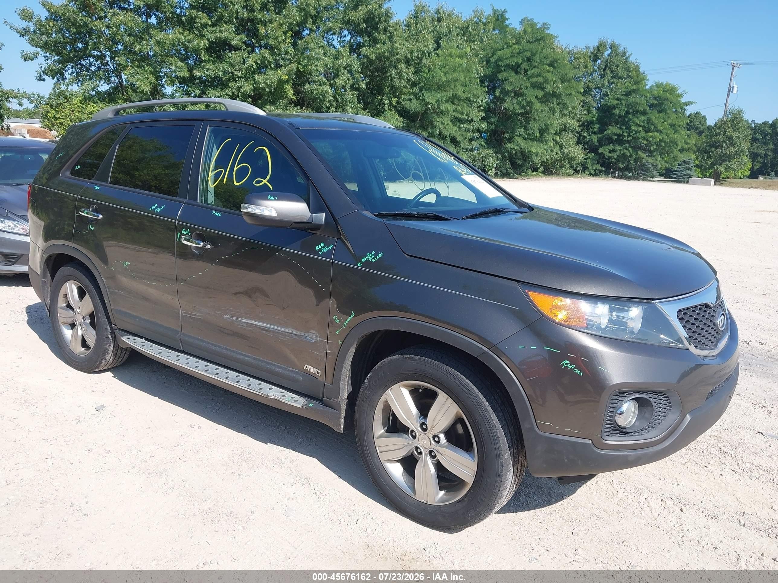 2012 Kia Sorento Ex V6 Brown vin: 5XYKUDA27CG278770