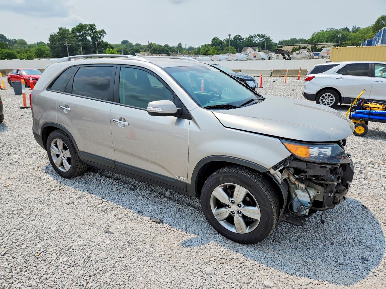 2013 Kia Sorento Ex Silver vin: 5XYKUDA27DG384394