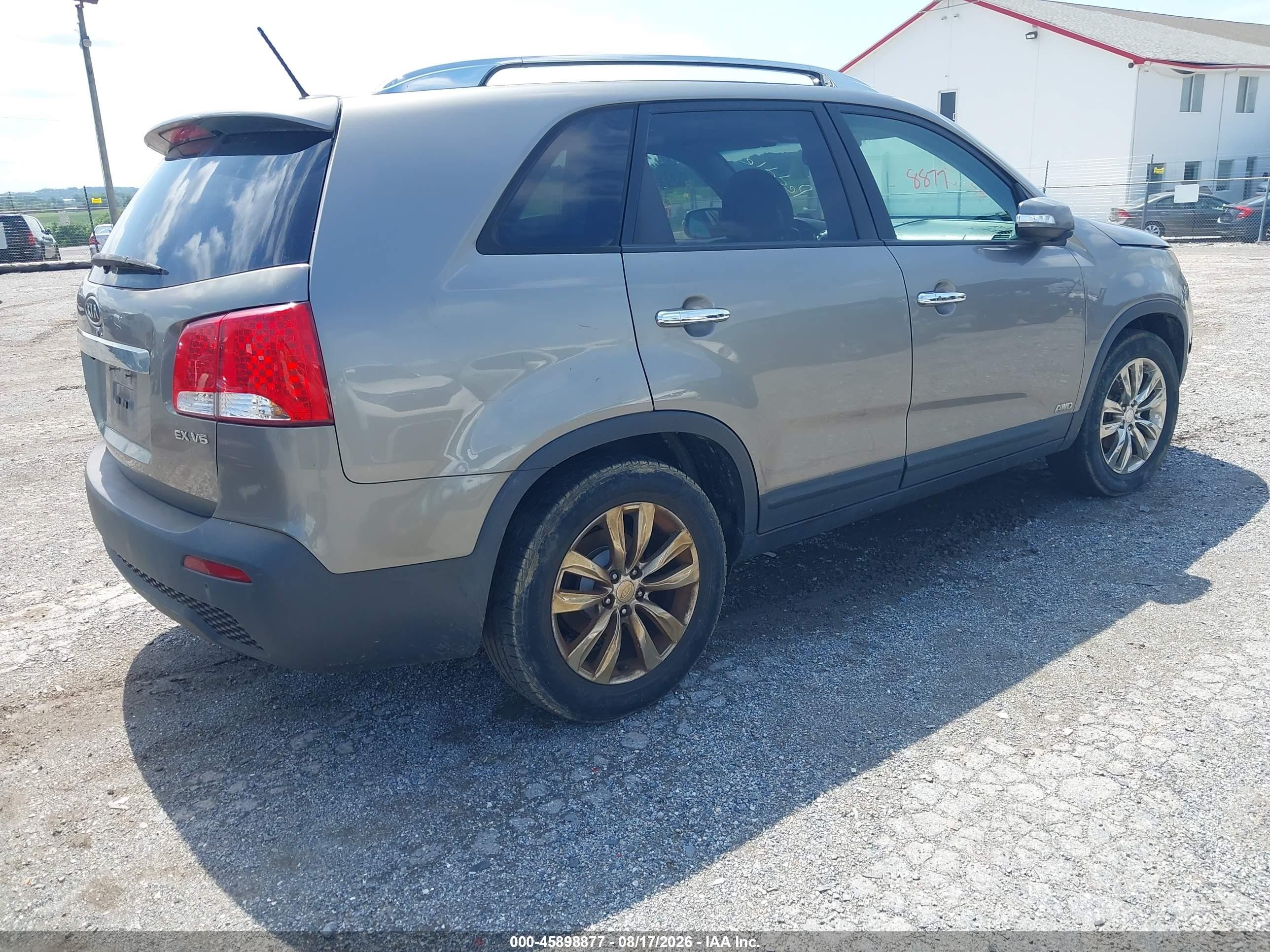 2011 Kia Sorento Ex V6 Gray vin: 5XYKUDA28BG121120