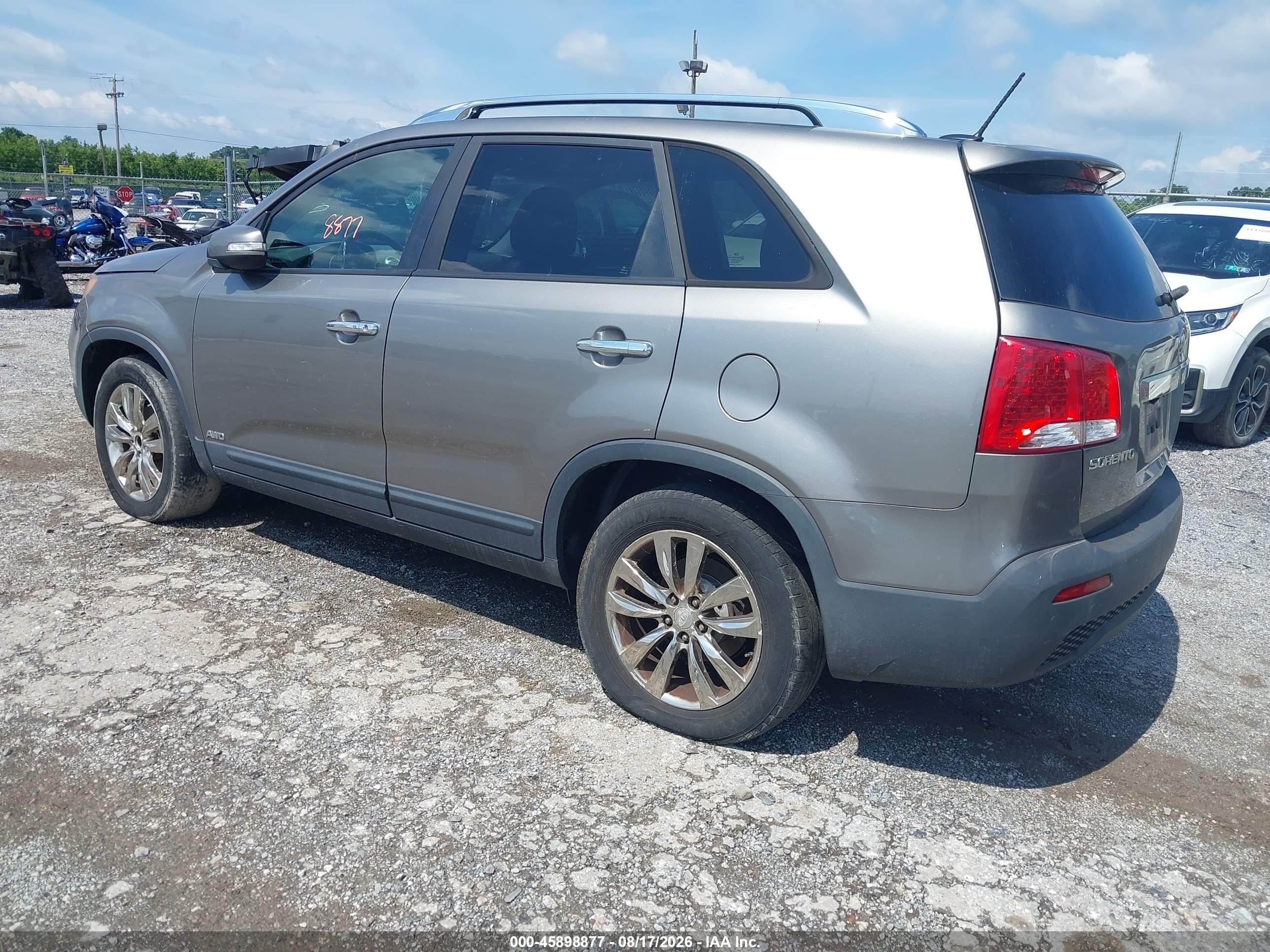 2011 Kia Sorento Ex V6 Gray vin: 5XYKUDA28BG121120