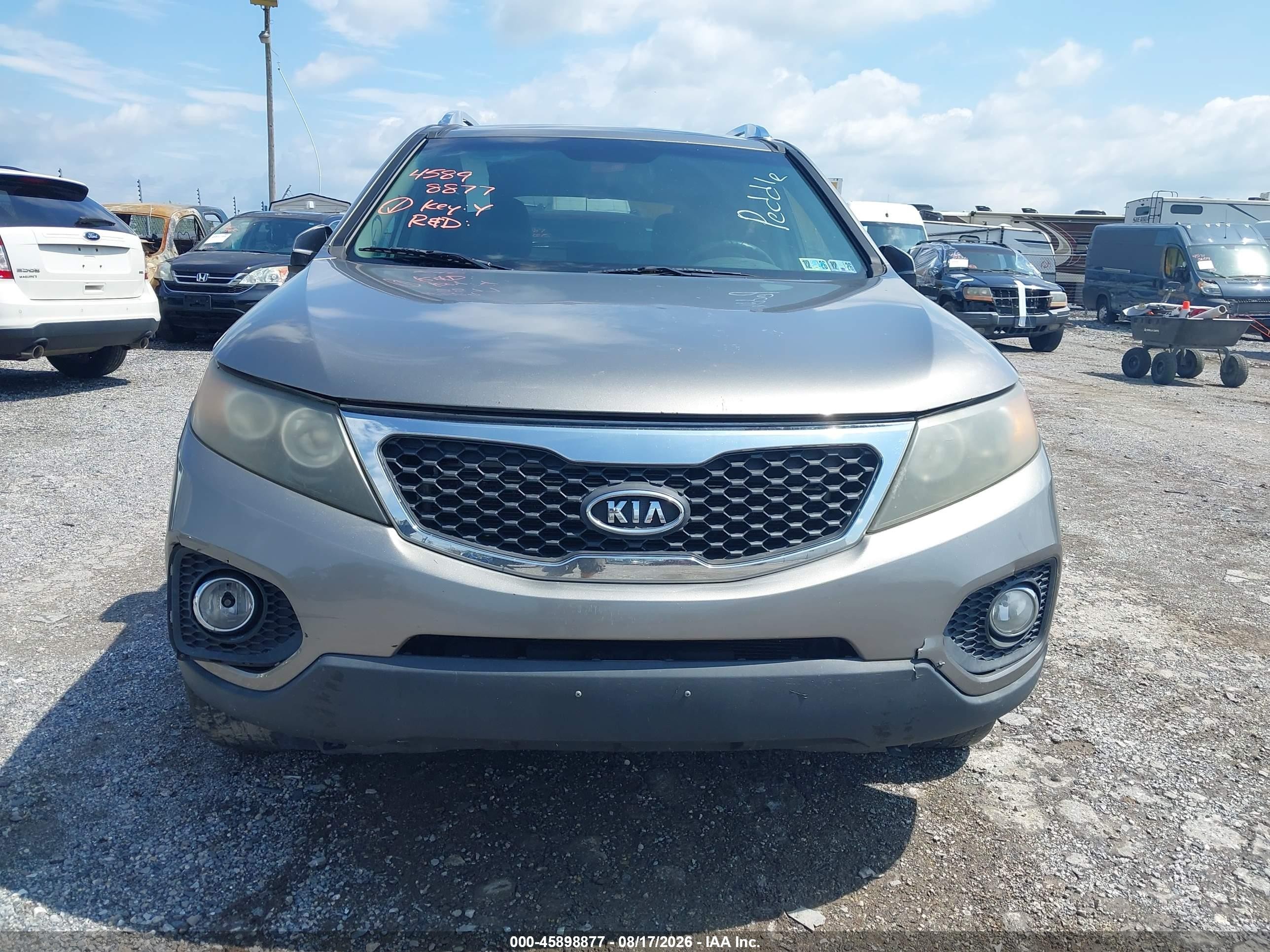 2011 Kia Sorento Ex V6 Gray vin: 5XYKUDA28BG121120