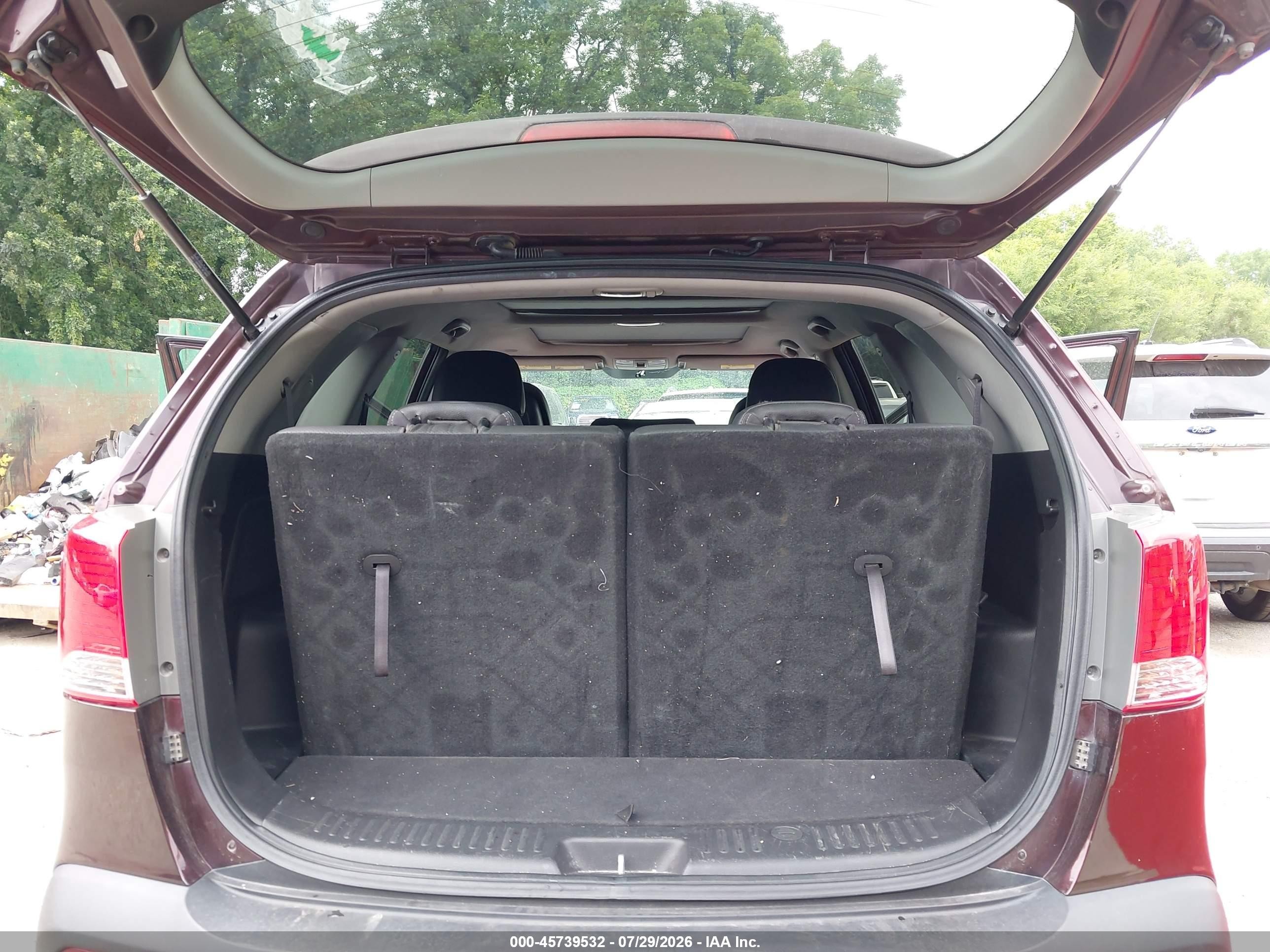 2012 Kia Sorento Ex V6 Maroon vin: 5XYKUDA28CG188043