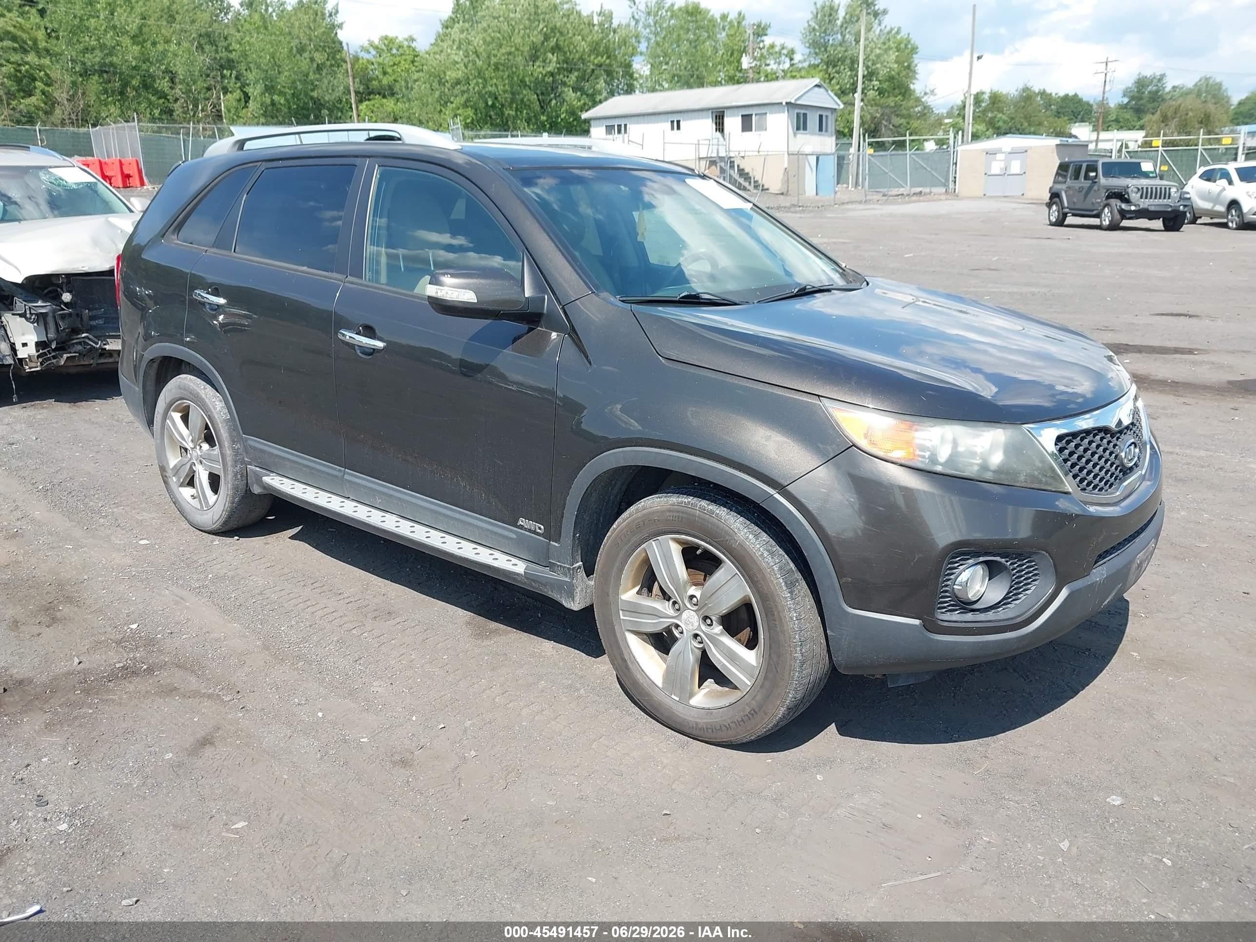 2012 Kia Sorento Ex V6 Brown vin: 5XYKUDA28CG234051
