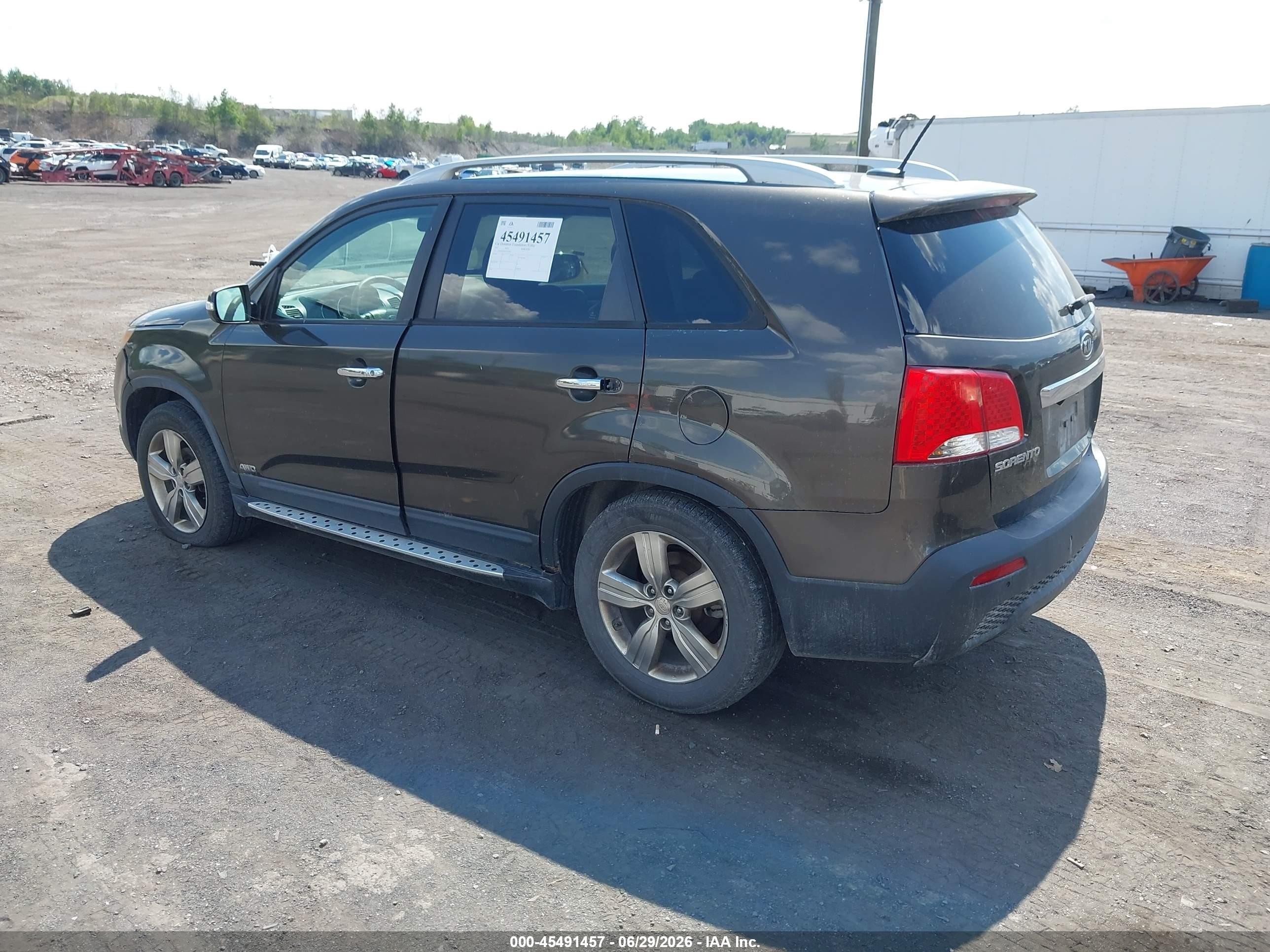 2012 Kia Sorento Ex V6 Brown vin: 5XYKUDA28CG234051