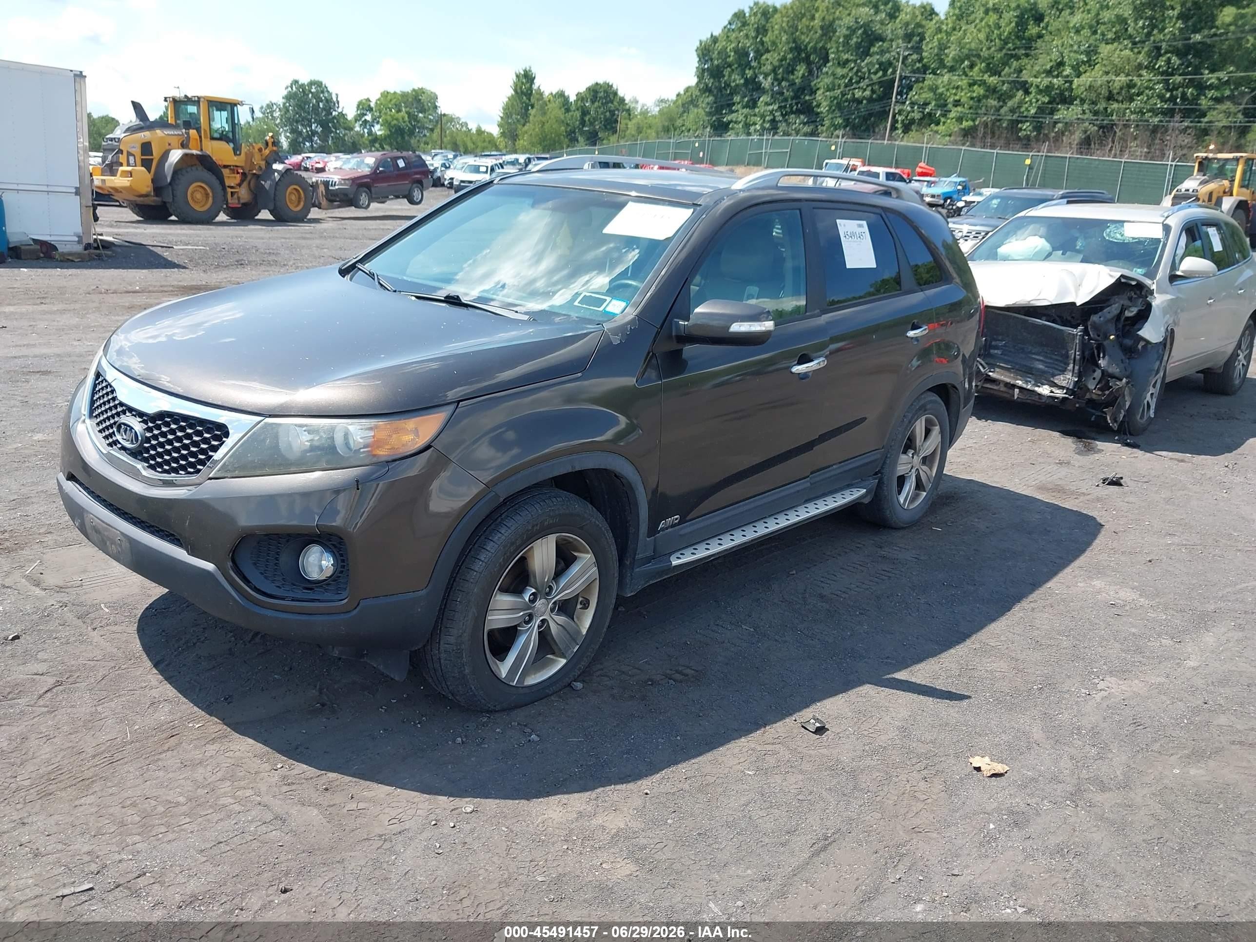 2012 Kia Sorento Ex V6 Brown vin: 5XYKUDA28CG234051