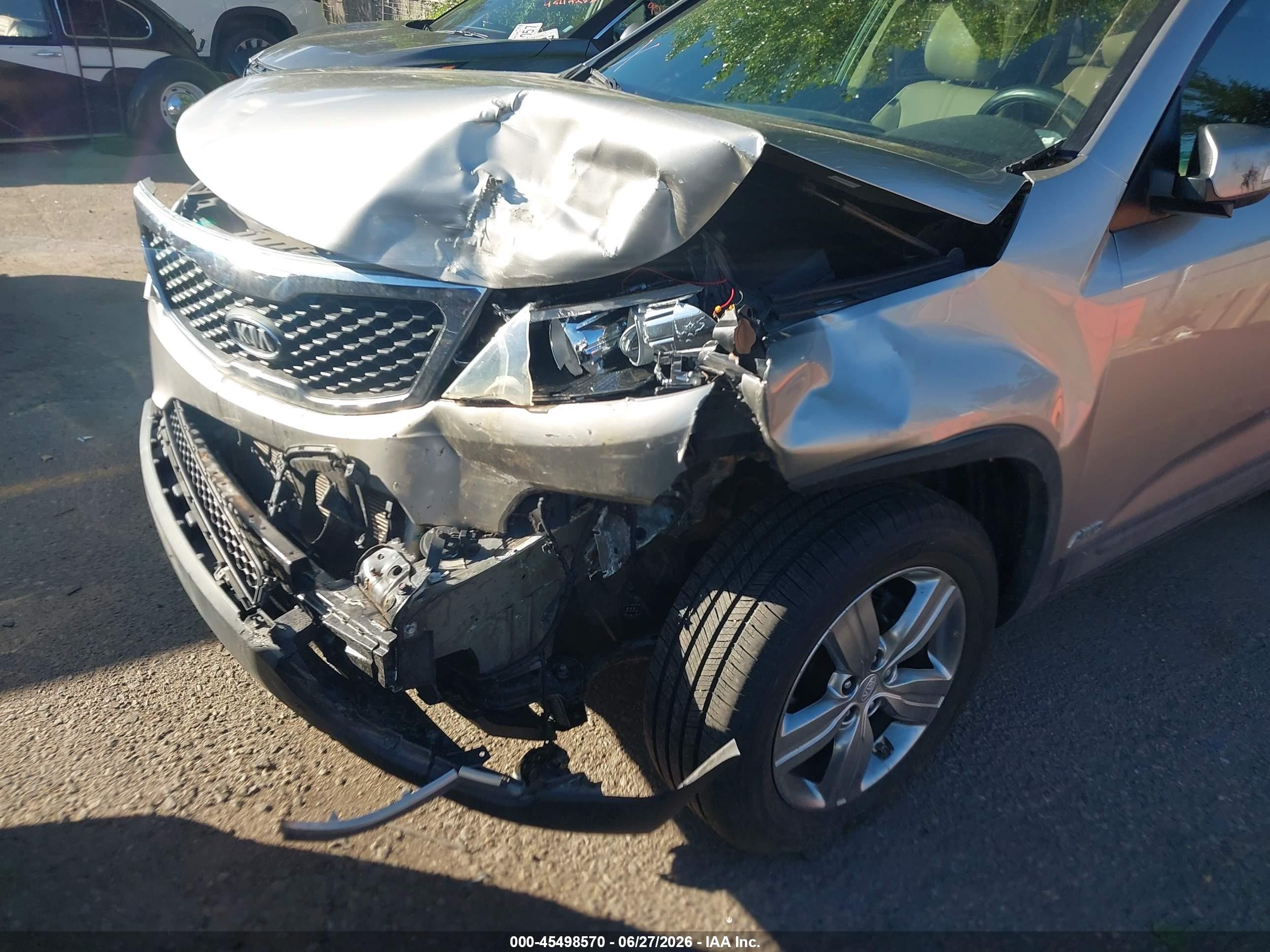 2013 Kia Sorento Ex V6 Gray vin: 5XYKUDA28DG349671