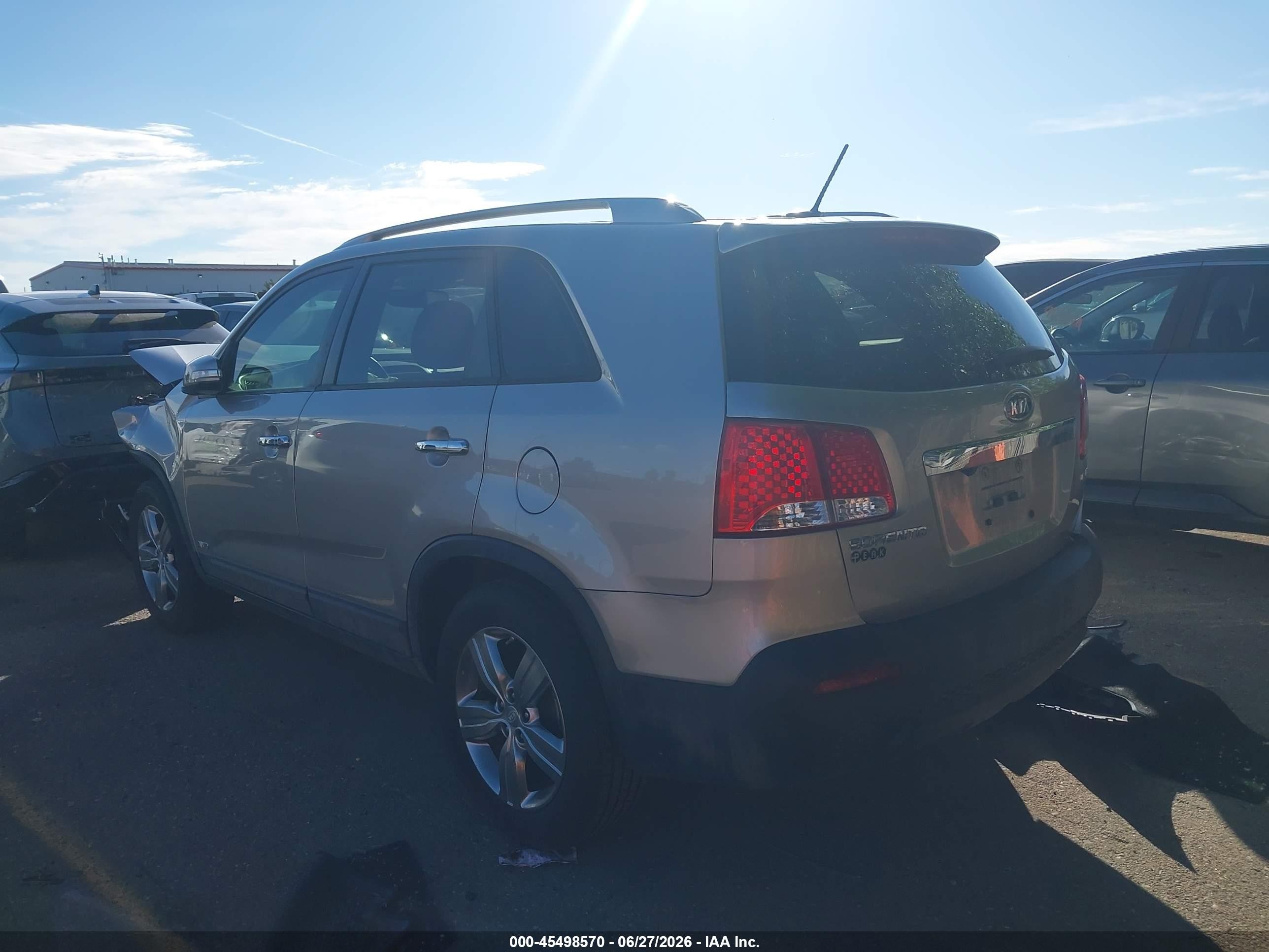 2013 Kia Sorento Ex V6 Gray vin: 5XYKUDA28DG349671