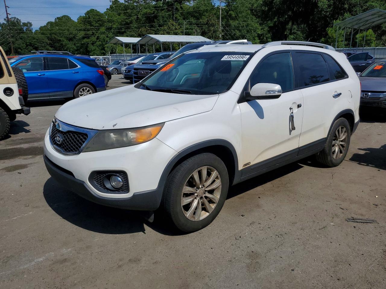2011 Kia Sorento Ex White vin: 5XYKUDA29BG153851