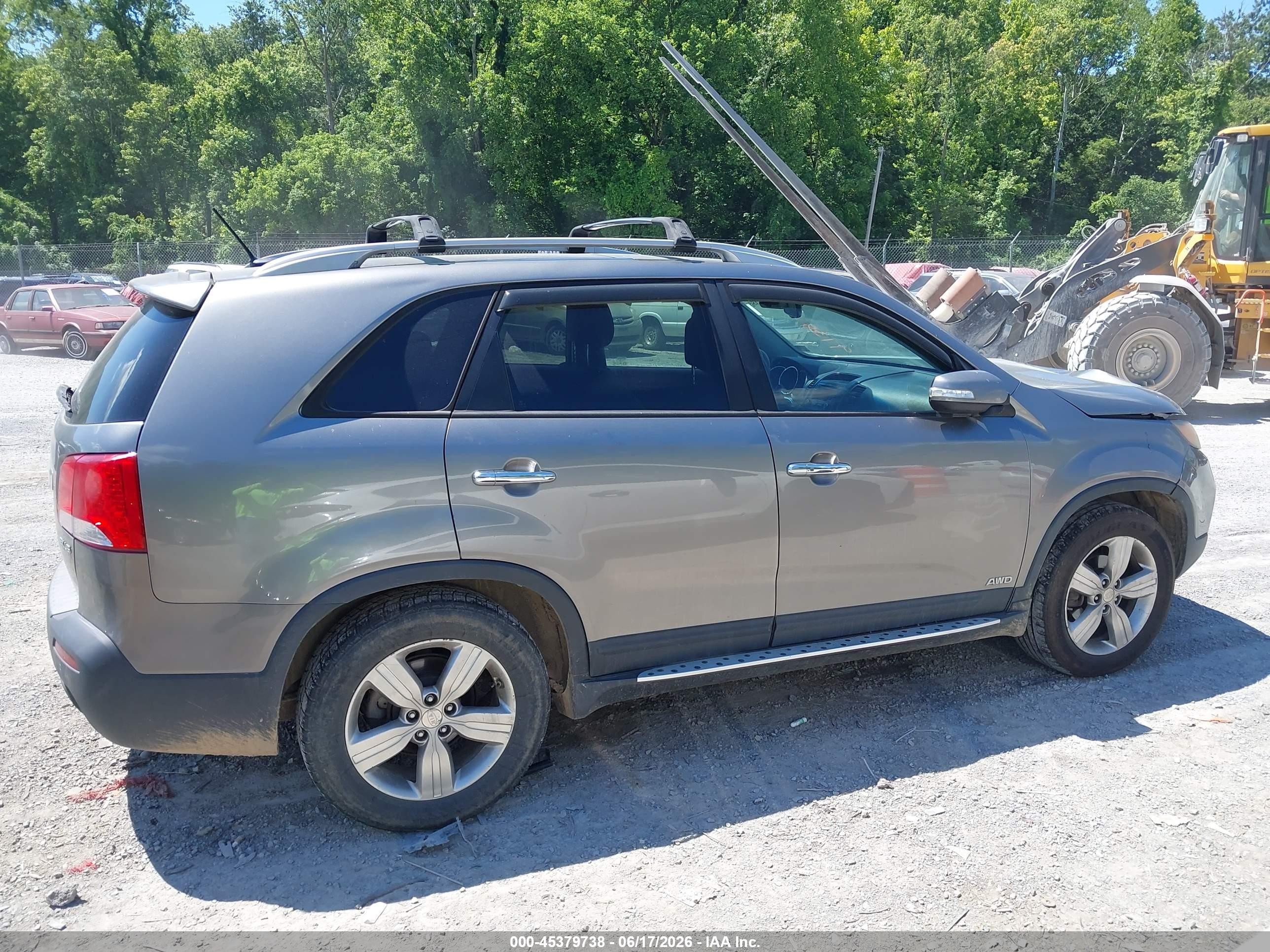 2012 Kia Sorento Ex V6 Gray vin: 5XYKUDA29CG205920