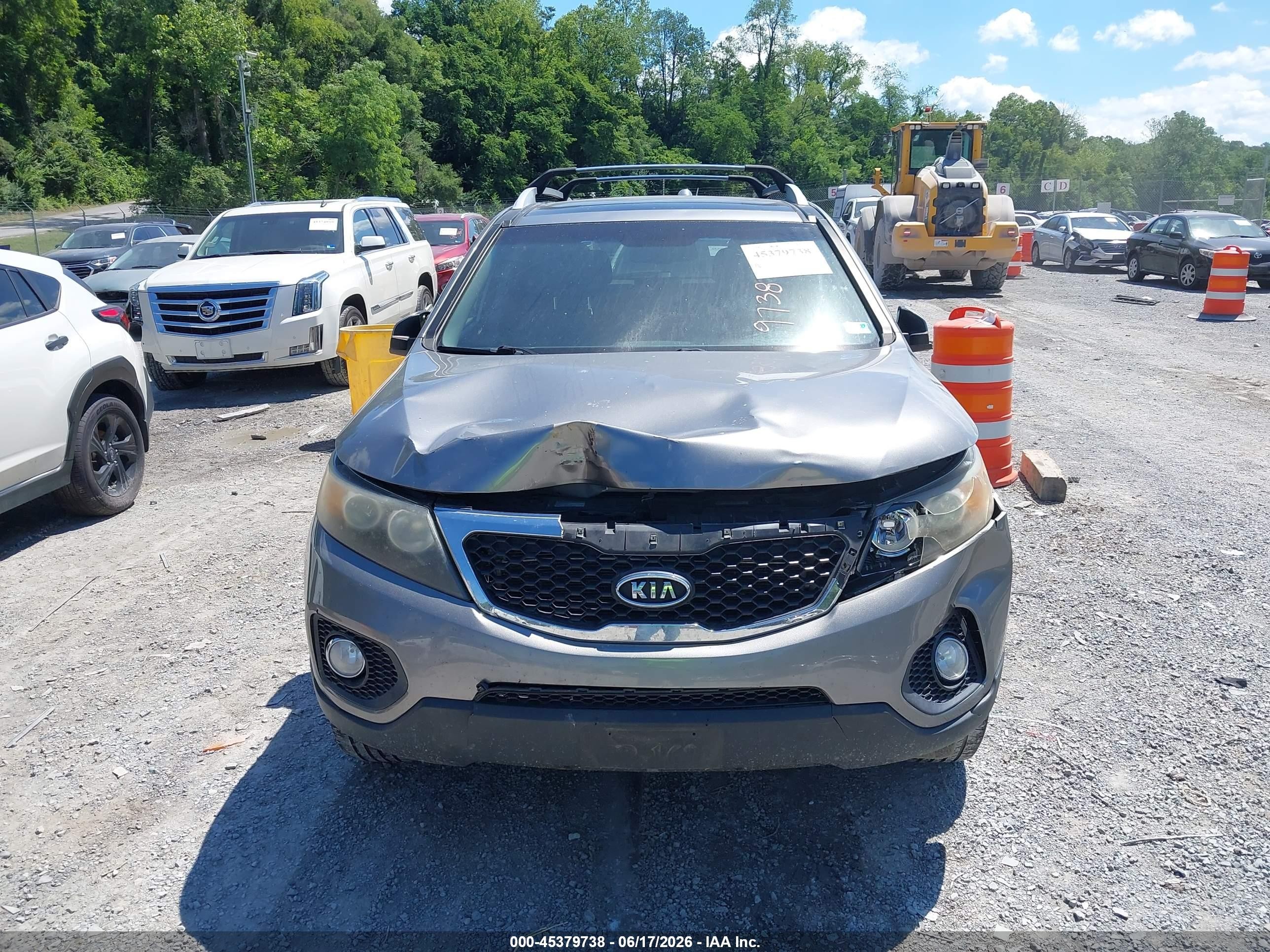 2012 Kia Sorento Ex V6 Gray vin: 5XYKUDA29CG205920