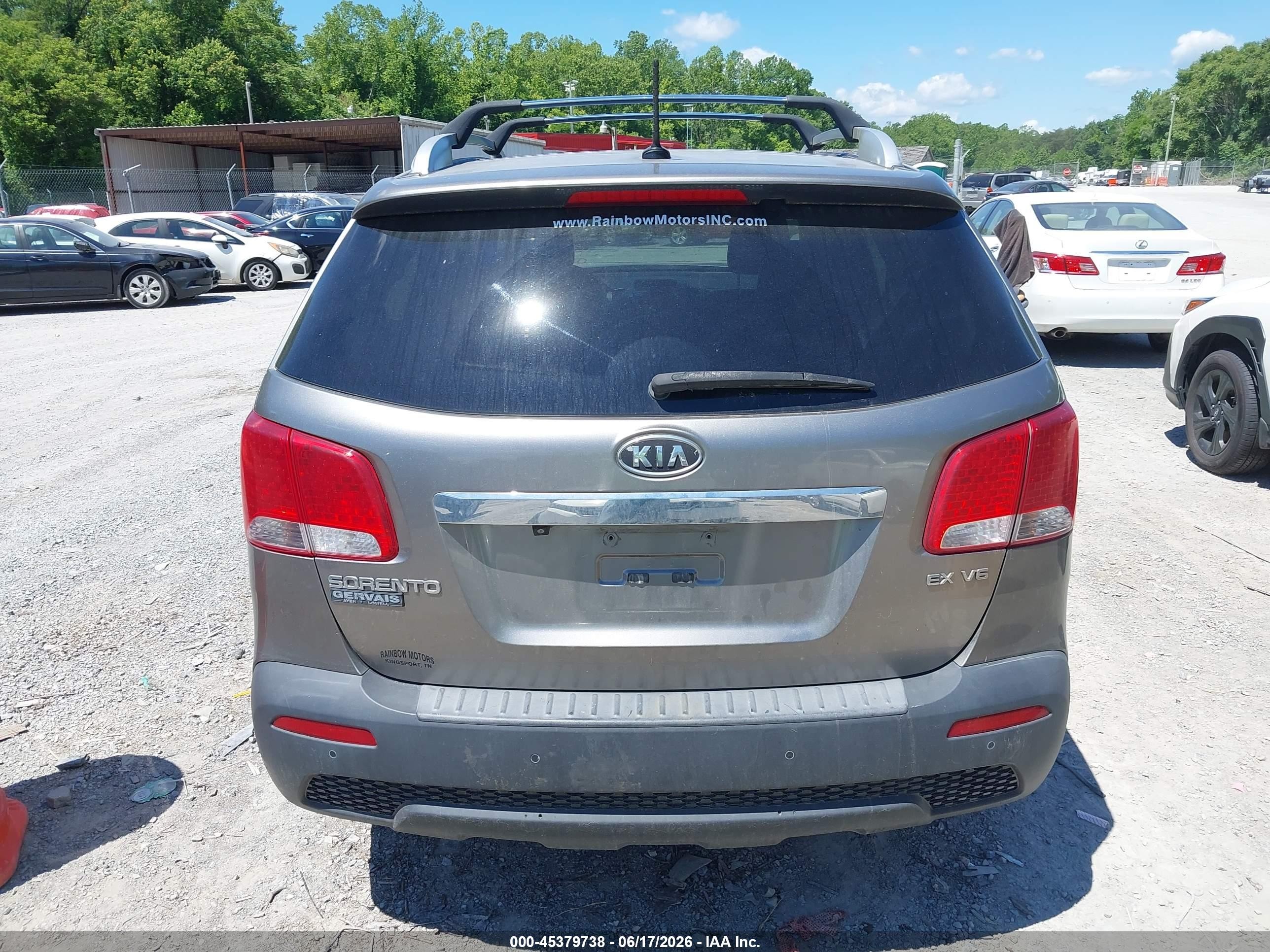 2012 Kia Sorento Ex V6 Gray vin: 5XYKUDA29CG205920