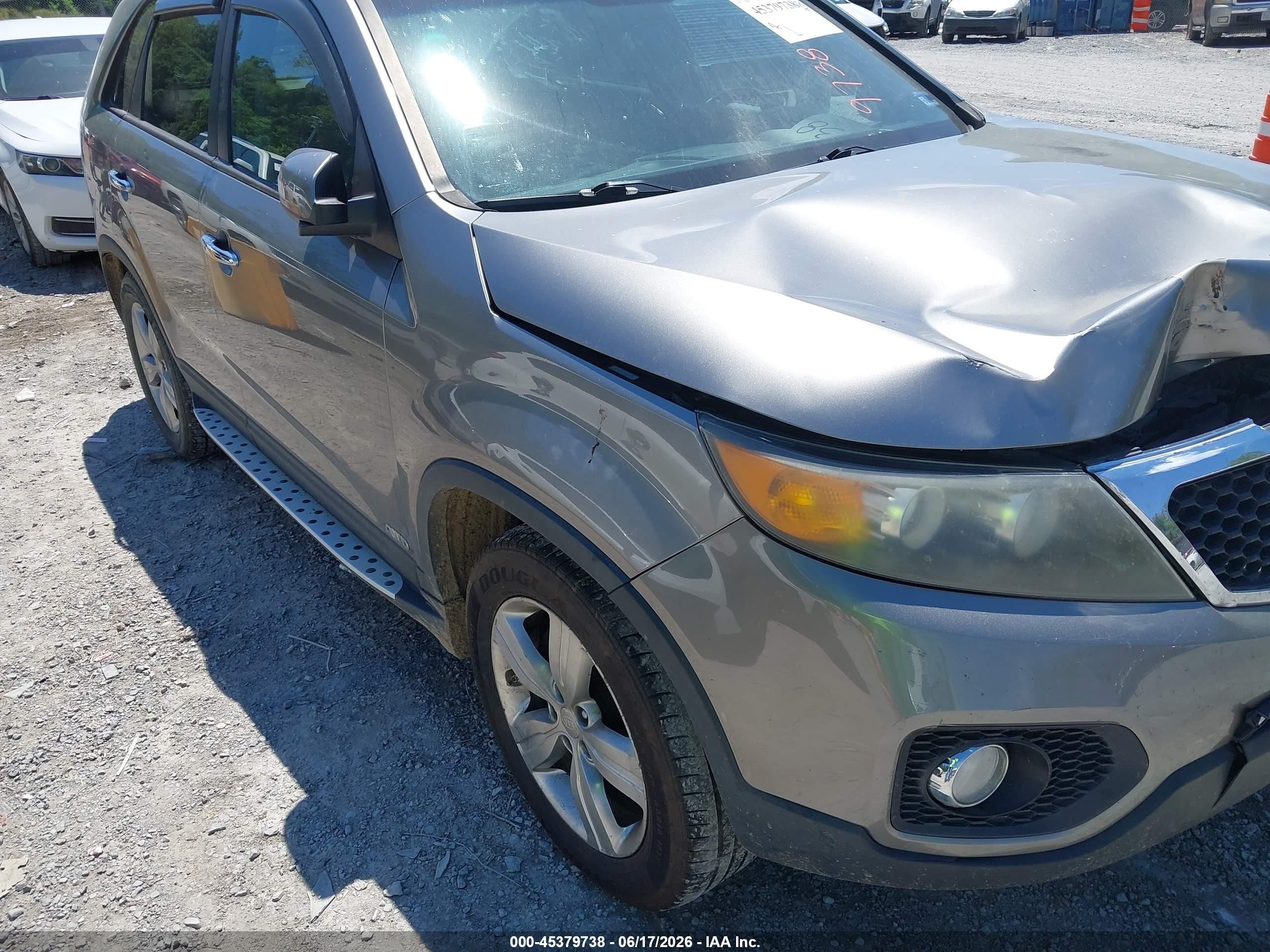 2012 Kia Sorento Ex V6 Gray vin: 5XYKUDA29CG205920