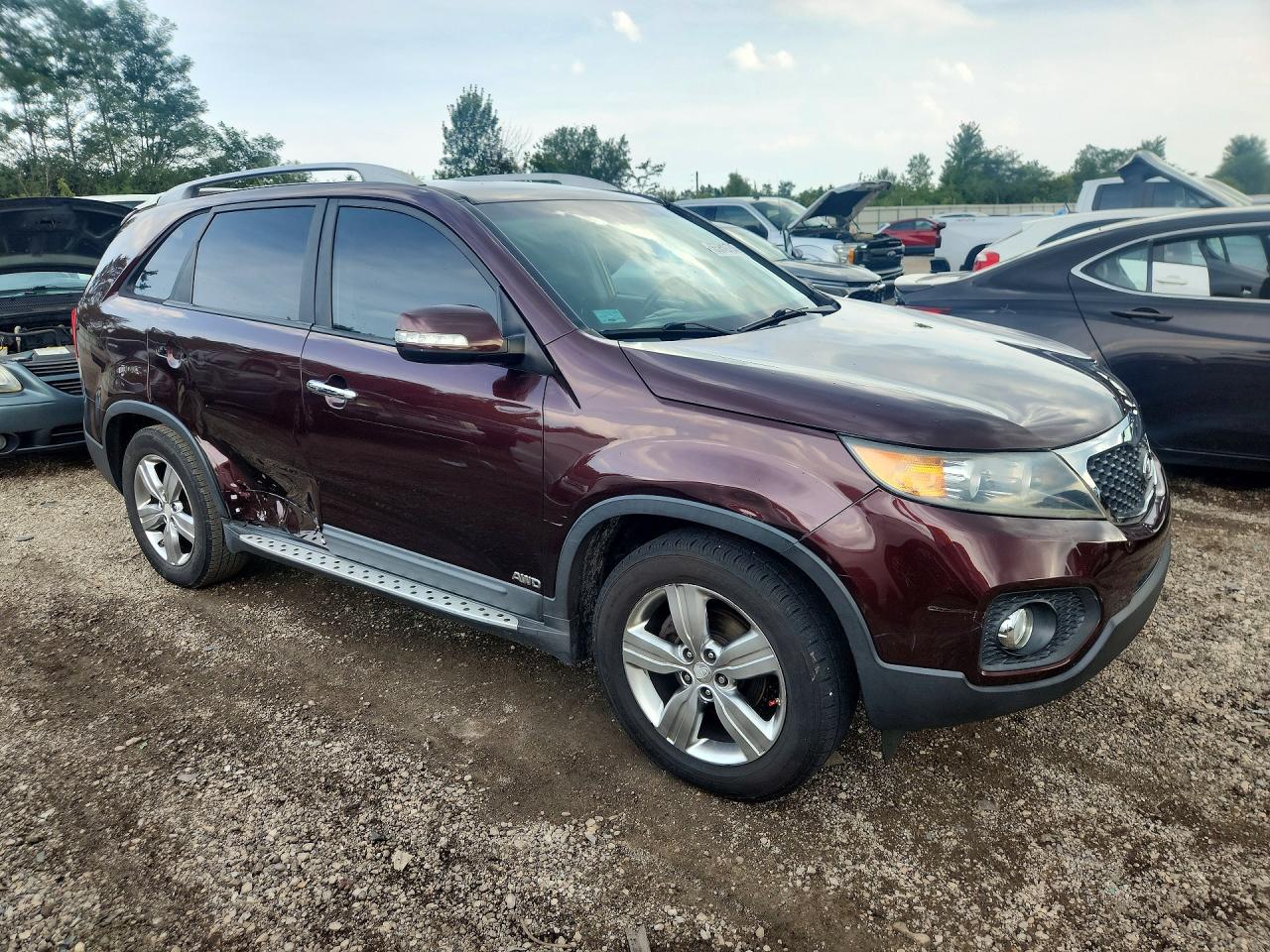 2012 Kia Sorento Ex Burgundy vin: 5XYKUDA29CG303006