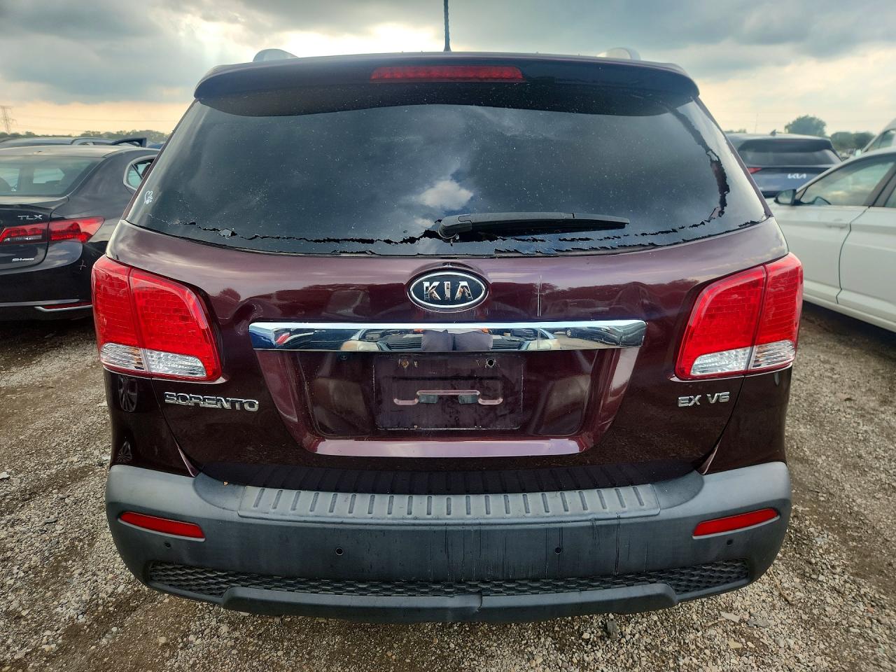 2012 Kia Sorento Ex Burgundy vin: 5XYKUDA29CG303006