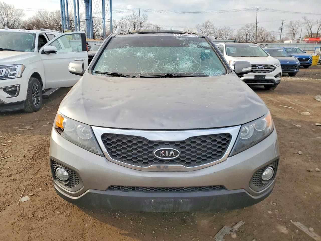2013 Kia Sorento Ex Gray vin: 5XYKUDA29DG370917