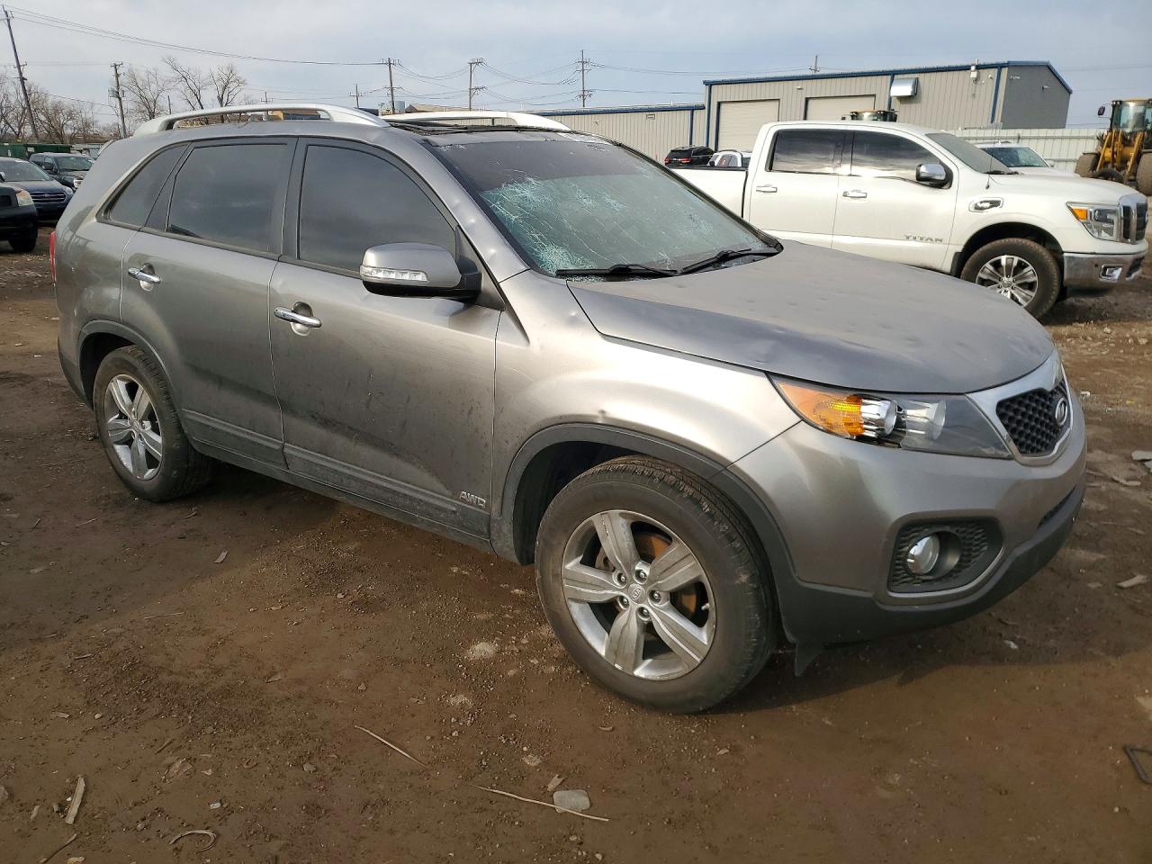 2013 Kia Sorento Ex Gray vin: 5XYKUDA29DG370917