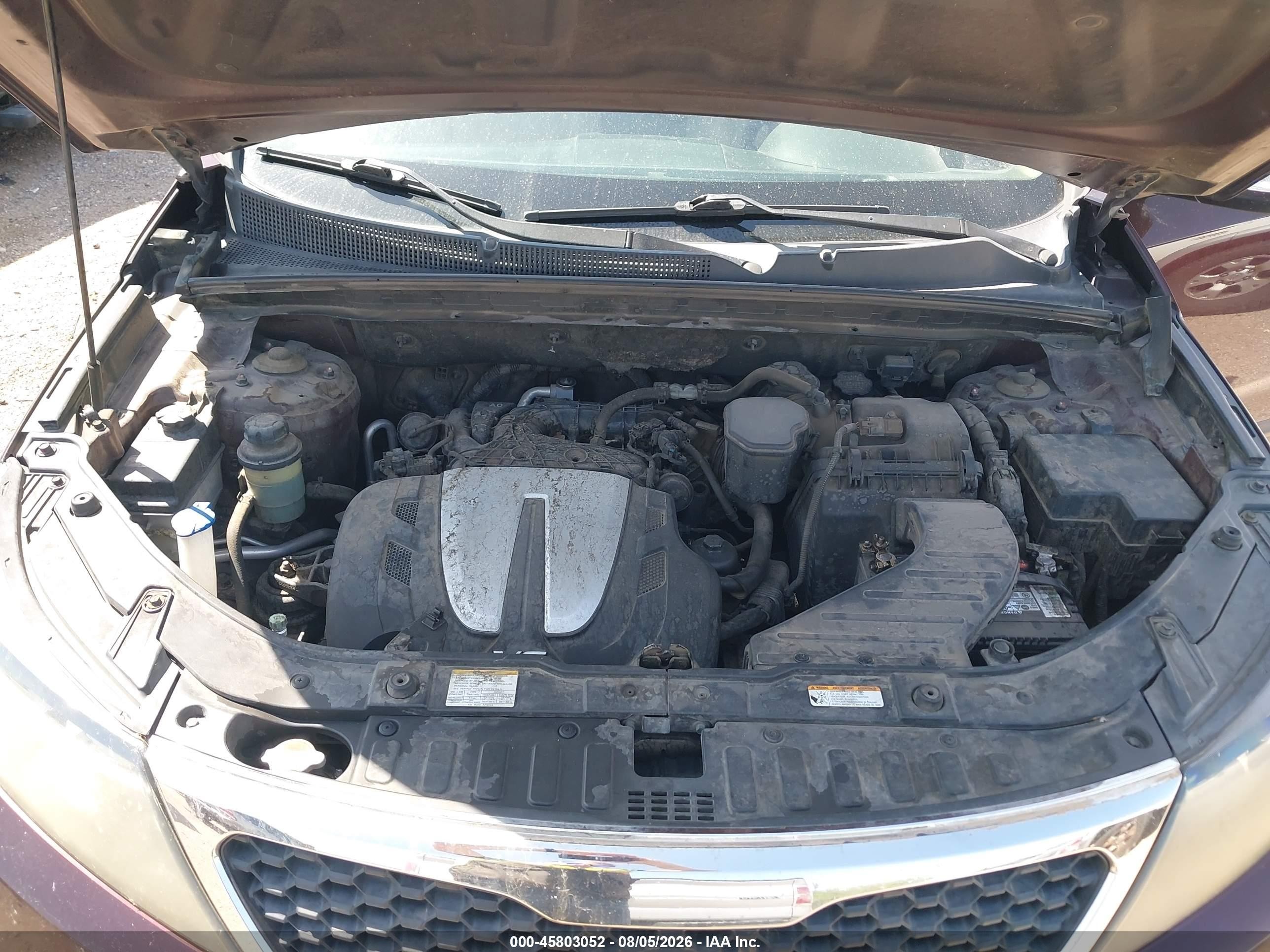 2011 Kia Sorento Ex V6 Burgundy vin: 5XYKUDA2XBG051460