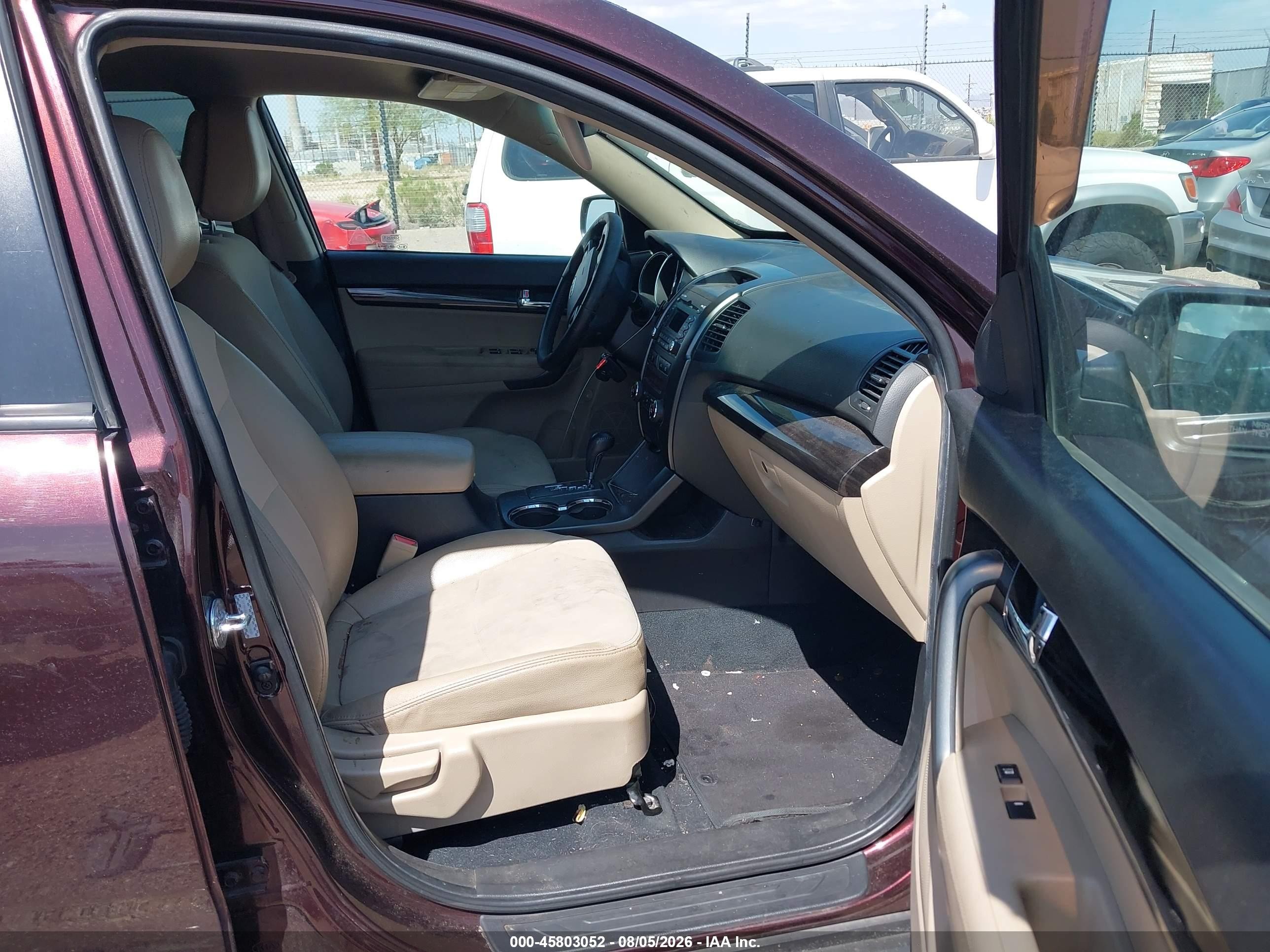 2011 Kia Sorento Ex V6 Burgundy vin: 5XYKUDA2XBG051460