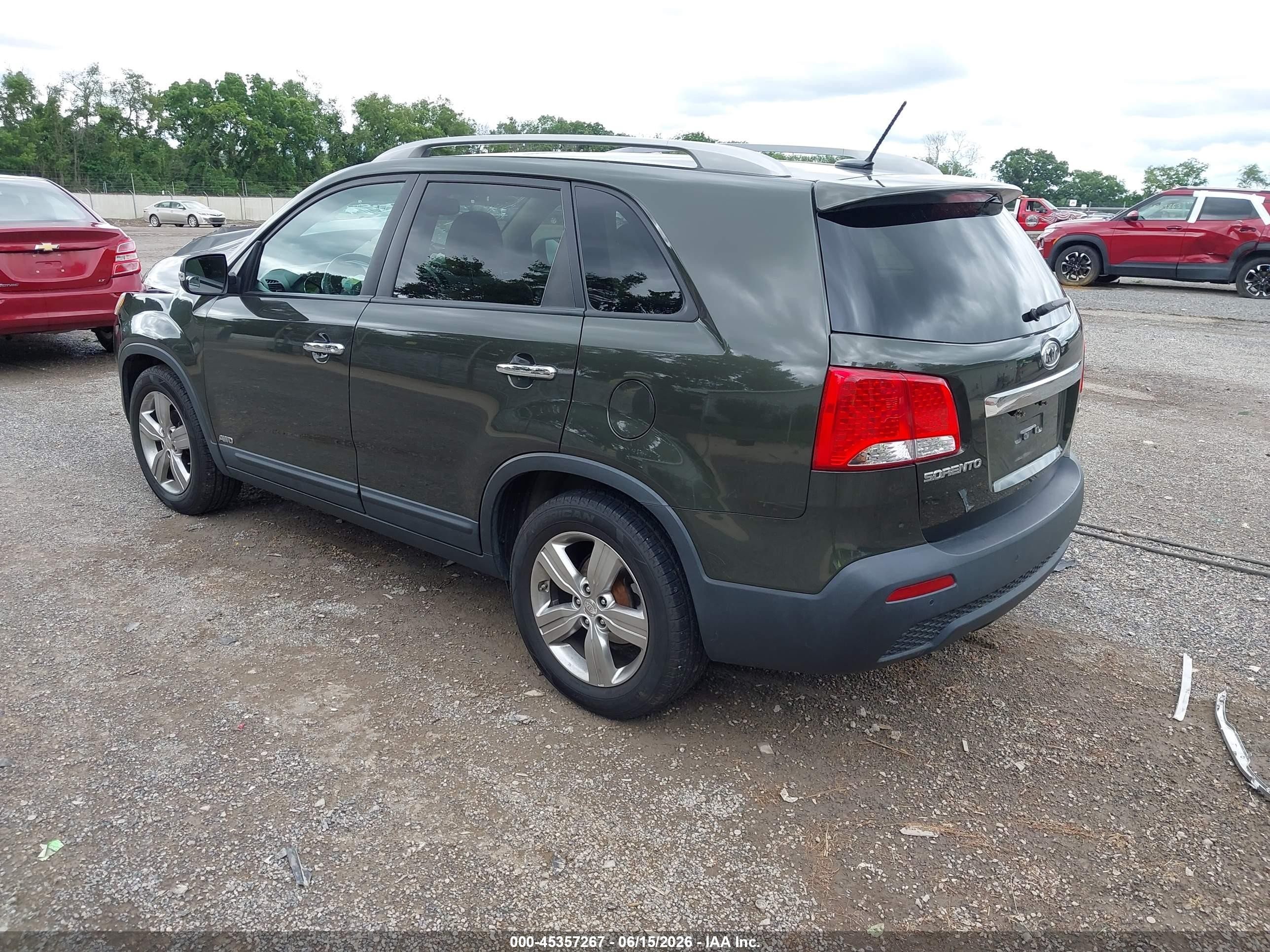 2012 Kia Sorento Ex V6 Зеленый vin: 5XYKUDA2XCG189890