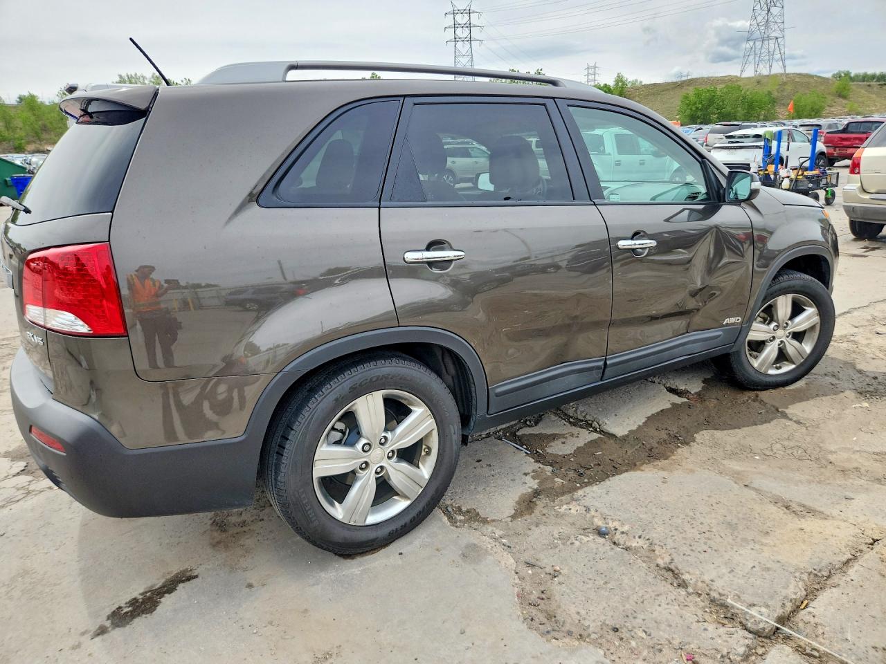 2012 Kia Sorento Ex Brown vin: 5XYKUDA2XCG286488