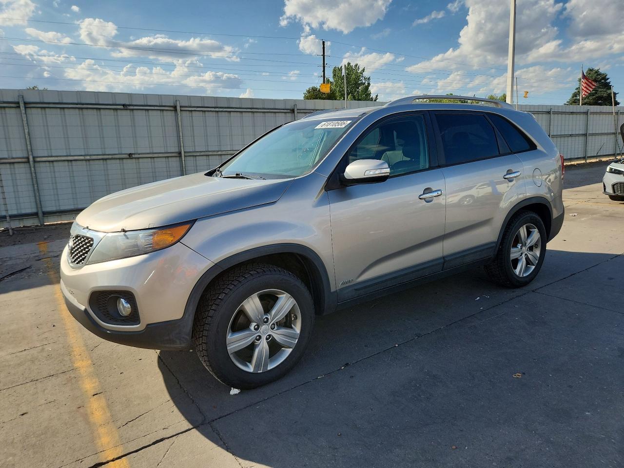 2013 Kia Sorento Ex Silver vin: 5XYKUDA2XDG336985