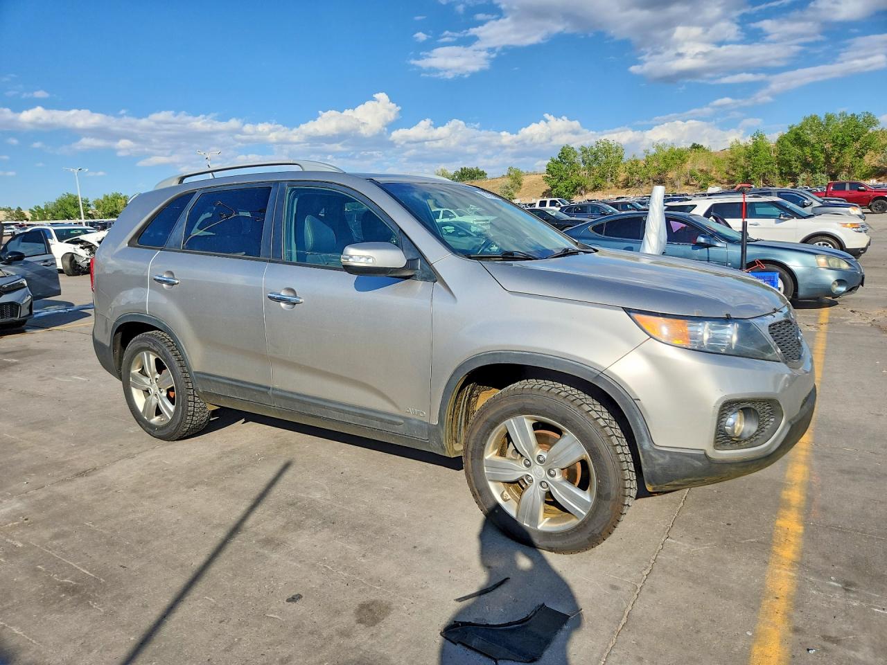 2013 Kia Sorento Ex Silver vin: 5XYKUDA2XDG336985