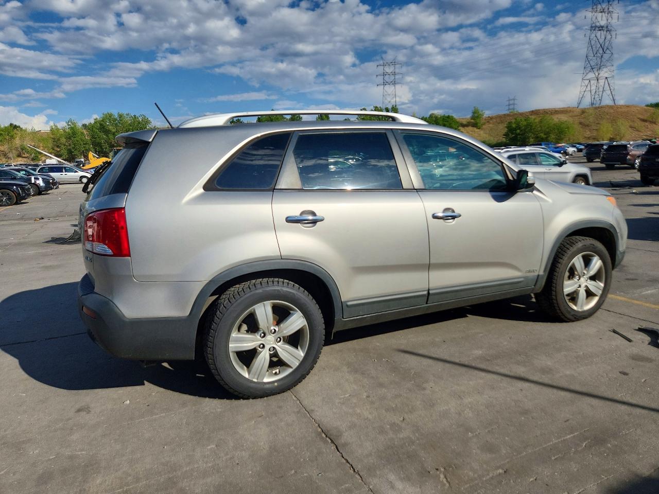 2013 Kia Sorento Ex Silver vin: 5XYKUDA2XDG336985